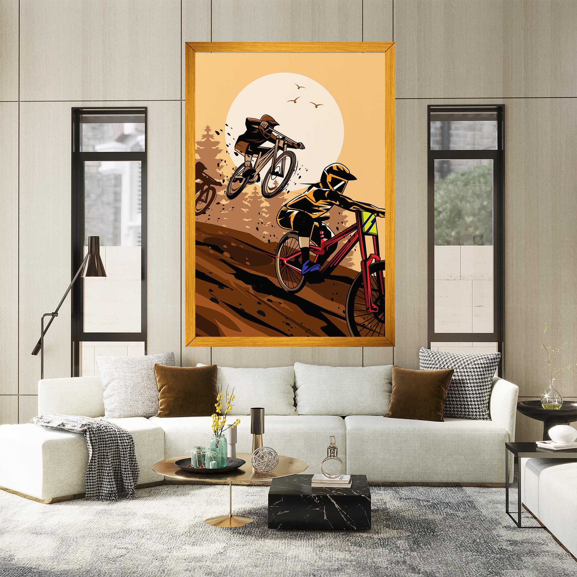 Tablou Canvas Downhill Bike mockup 2