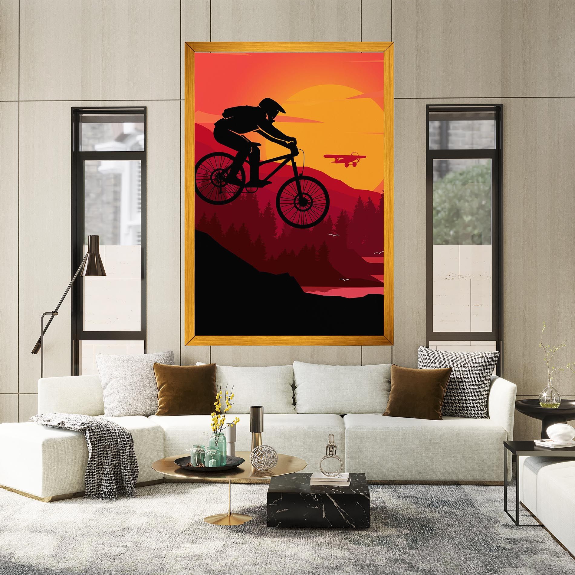 Mountain Bike Sunset mockup 2
