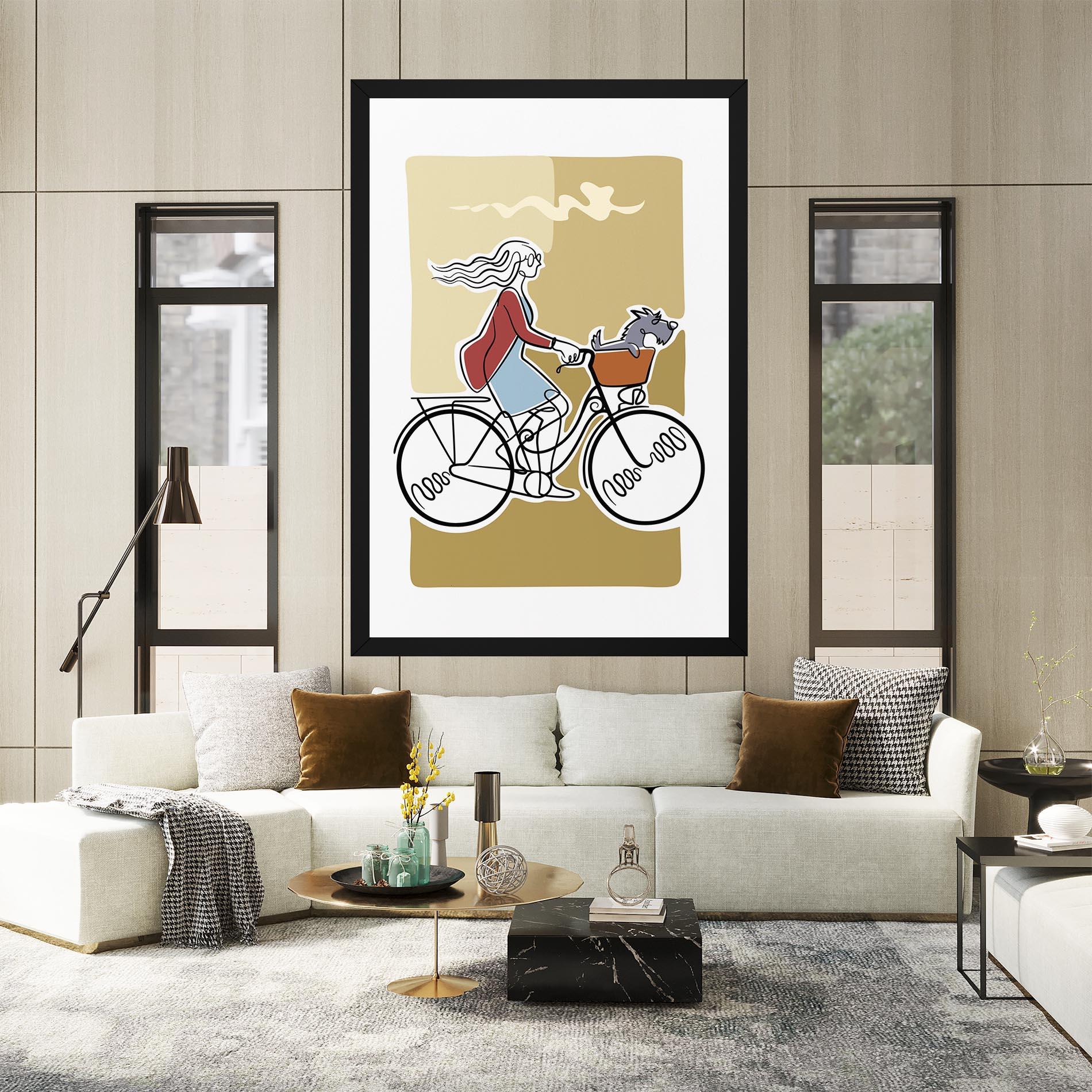 Tablou Canvas Dog On Bike mockup 2