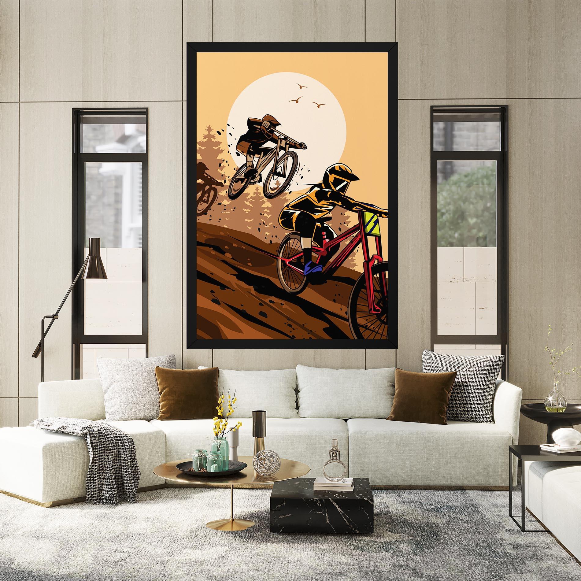 Tablou Canvas Downhill Bike mockup 2