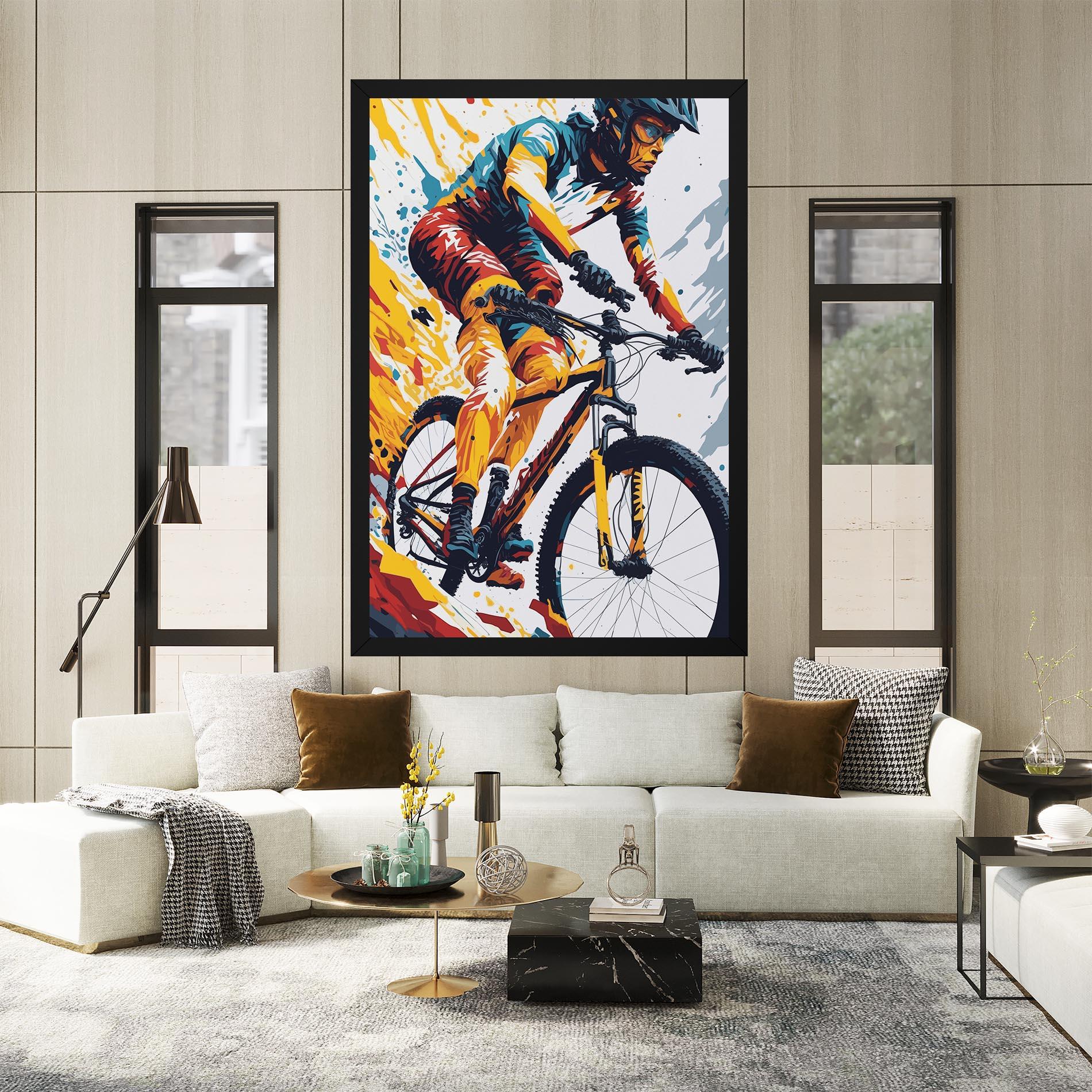 Tablou Canvas Yellow Bike Art mockup 2