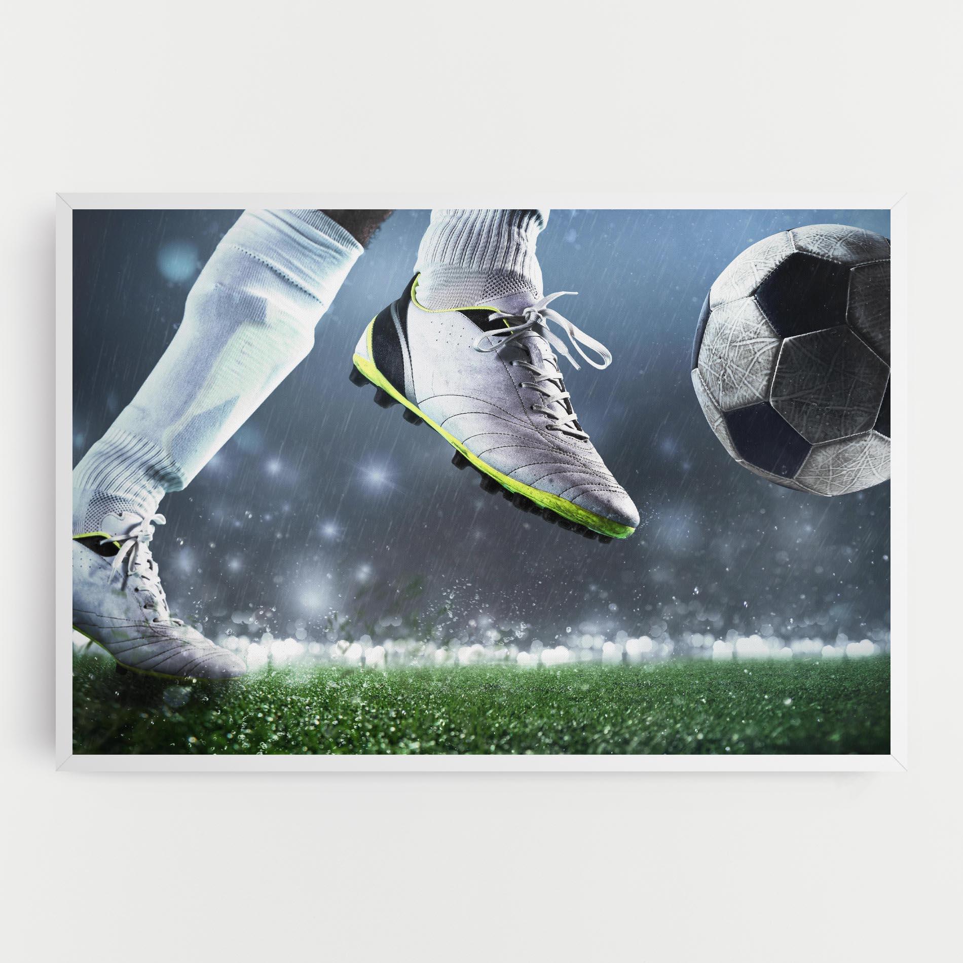 Tablou Canvas Close Up Football Scene mockup 0