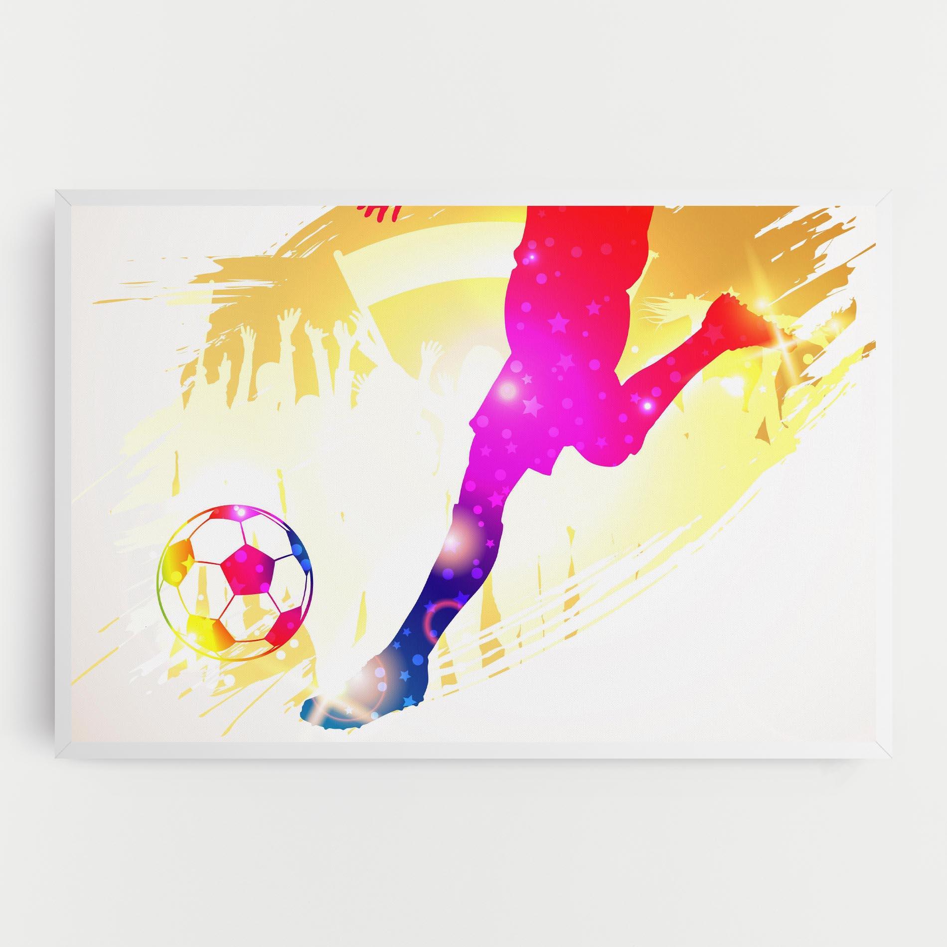 Tablou Canvas Football Gold Art mockup 0