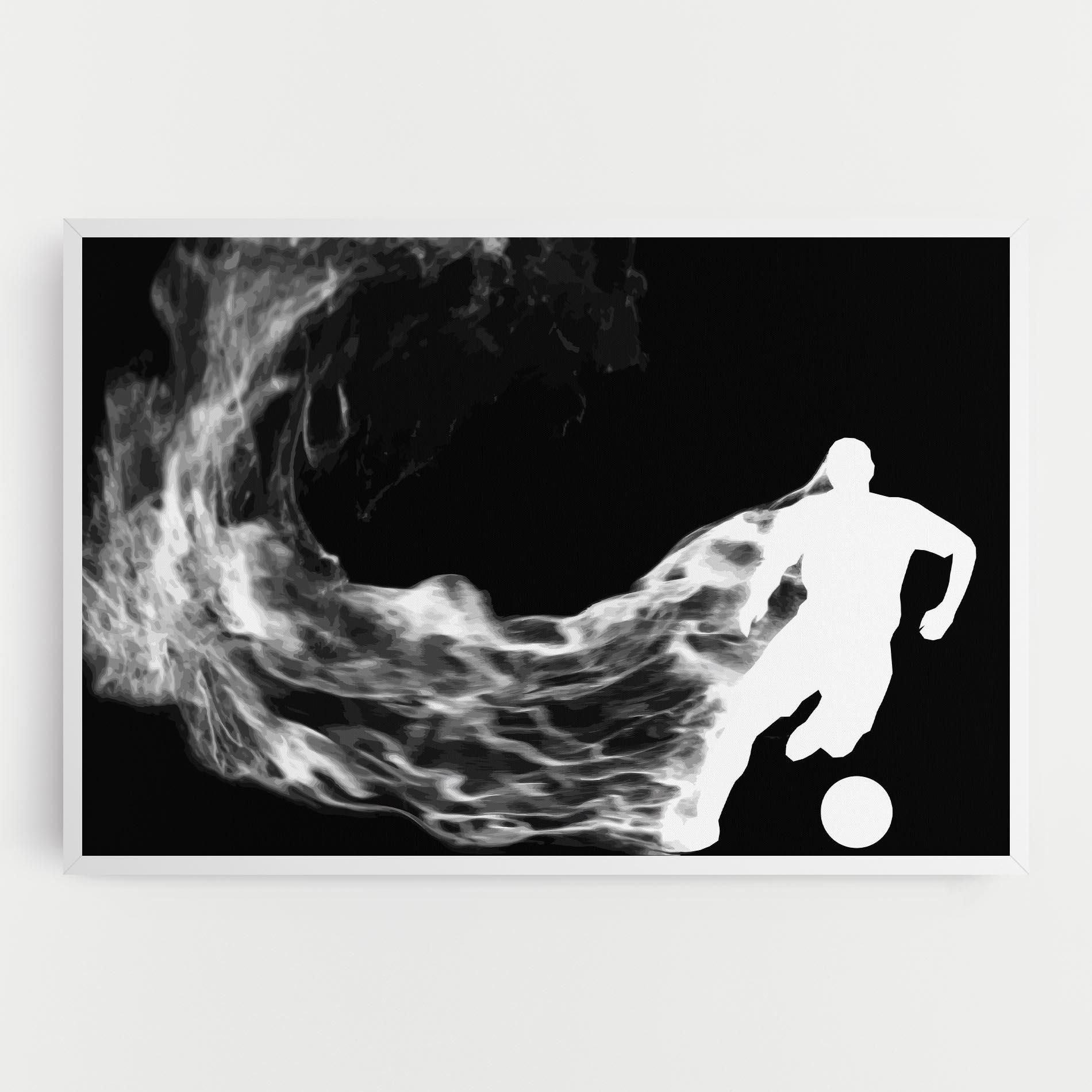 Tablou Canvas Football White Smoke mockup 0