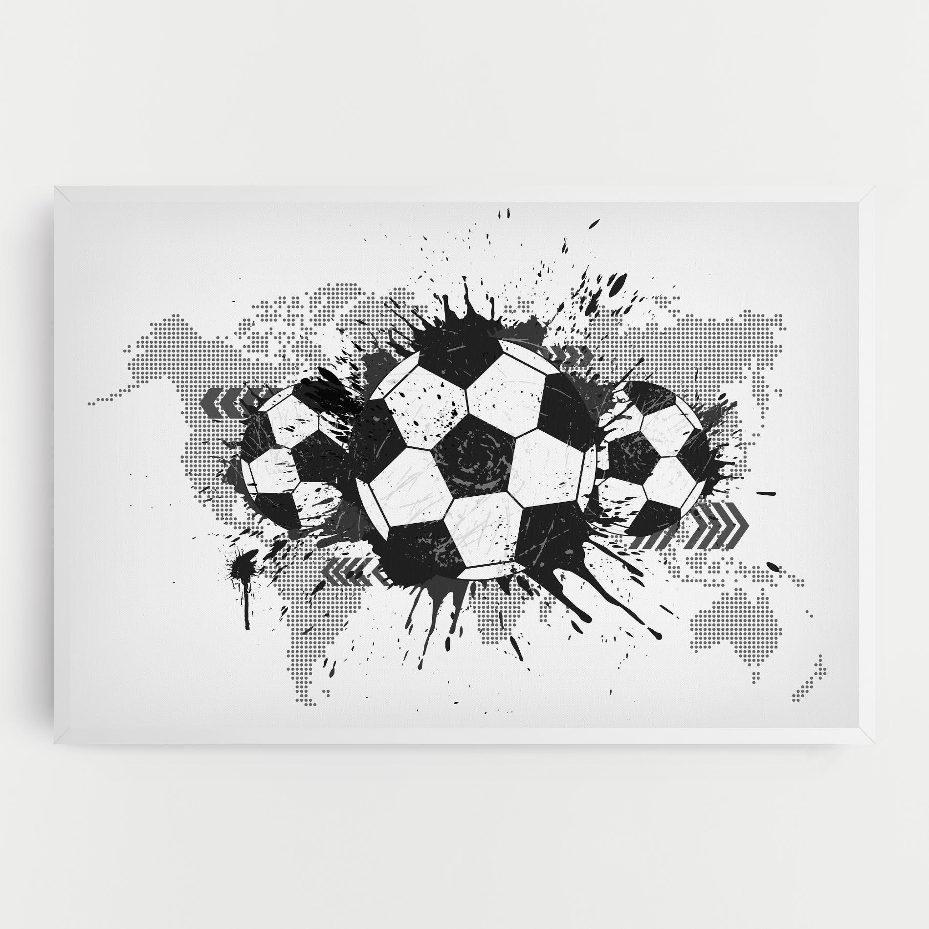 Tablou Canvas Grey Foodball mockup 0