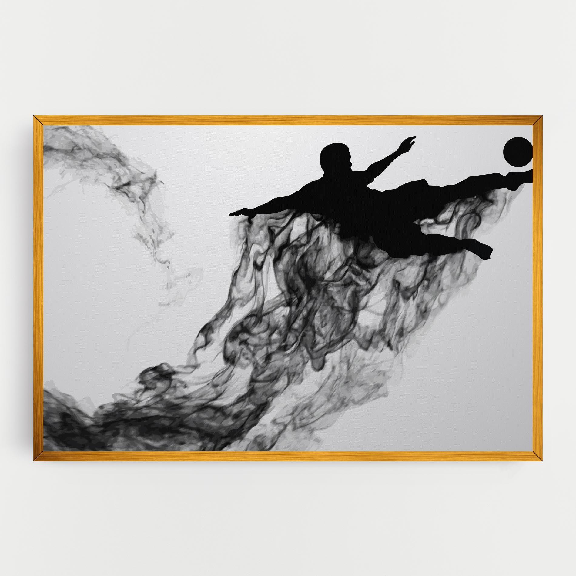 Tablou Canvas Black Smoke Football mockup 0
