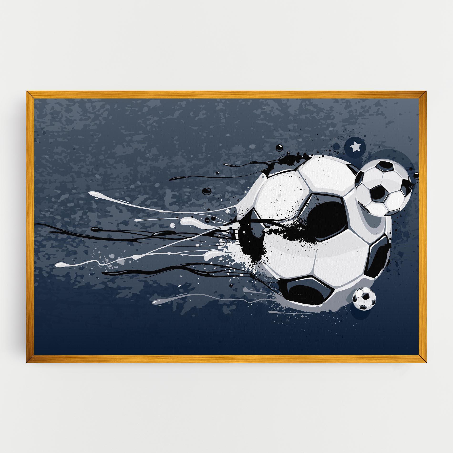 Tablou Canvas Blue Football mockup 0