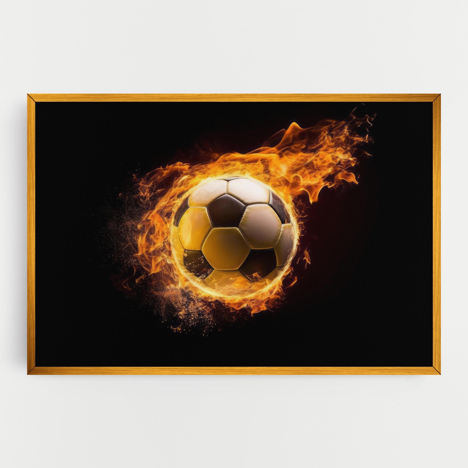 Tablou Canvas Fire Football mockup 0