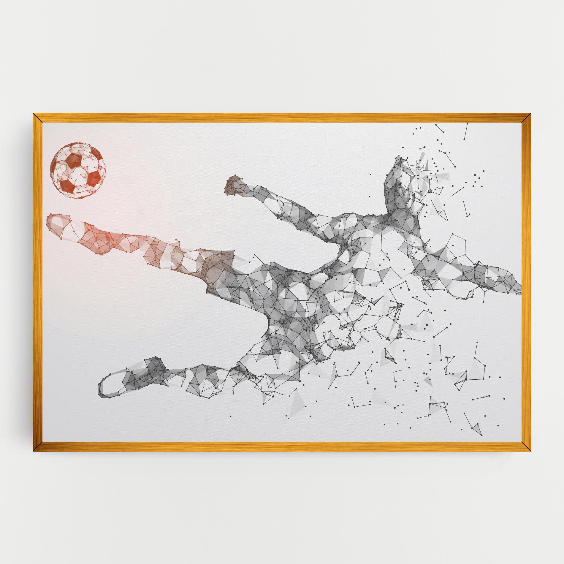 Tablou Canvas Football Orange Ball mockup 0