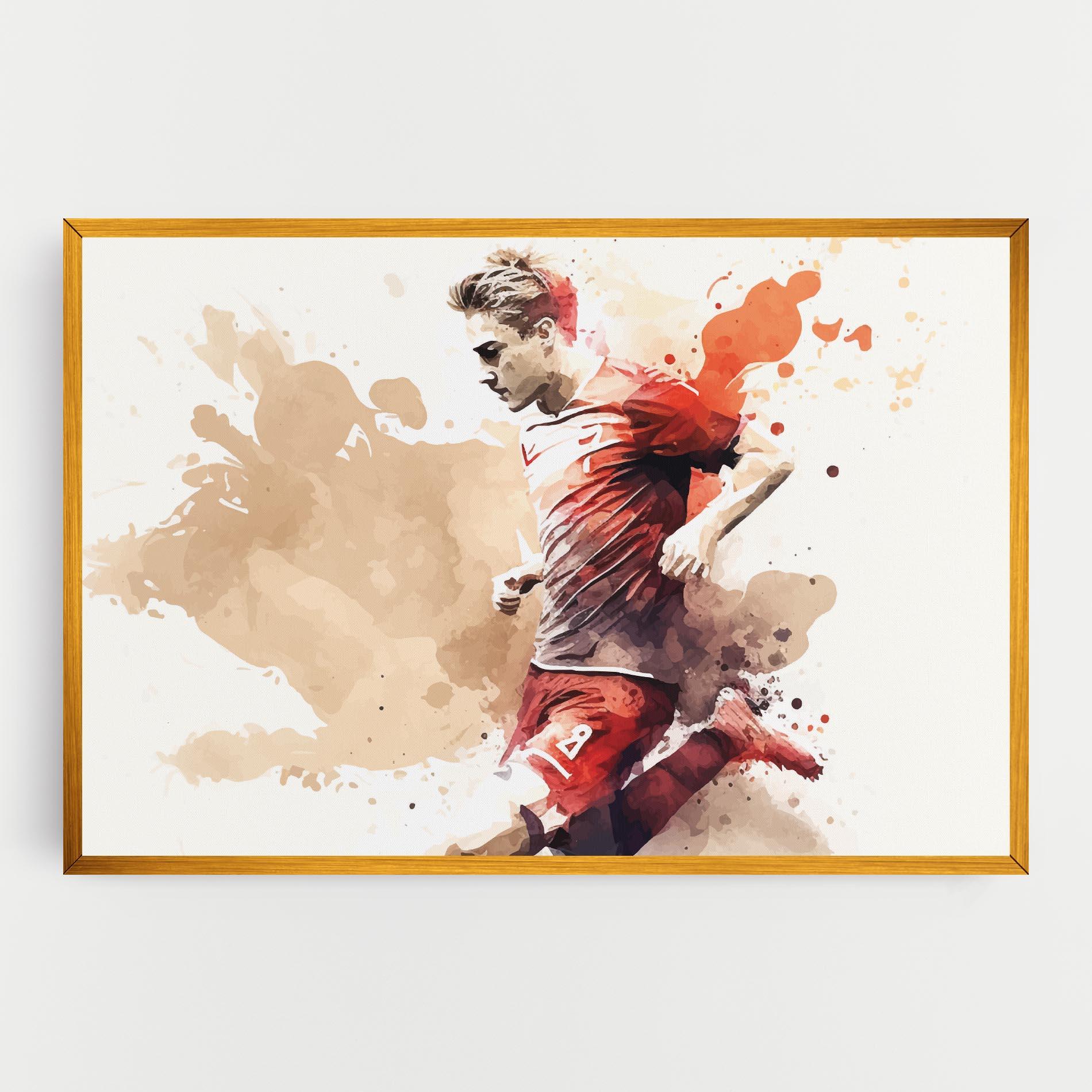 Tablou Canvas Football Red Cream mockup 0