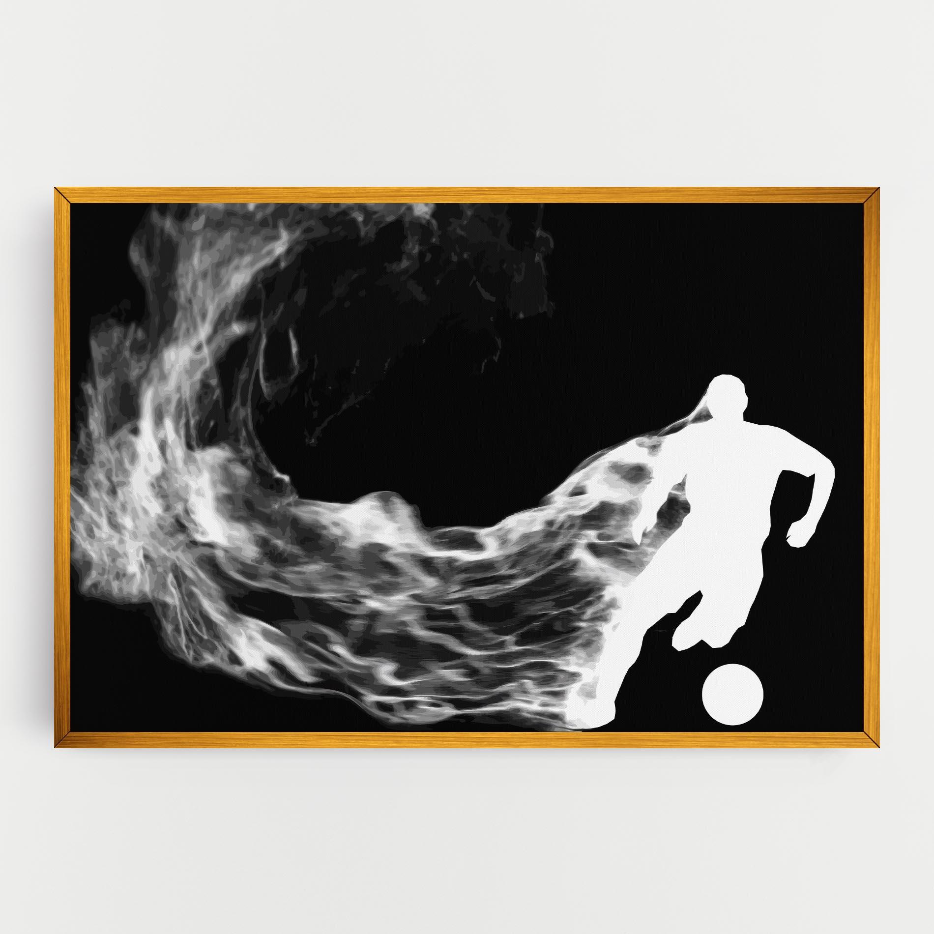 Tablou Canvas Football White Smoke mockup 0