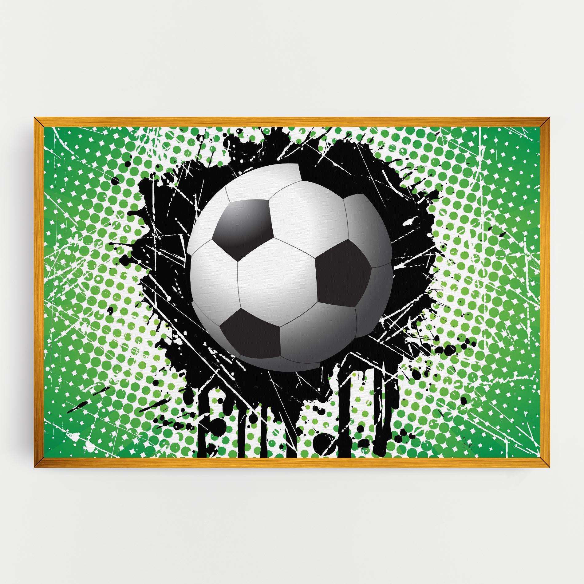 Tablou Canvas Green Black Football mockup 0