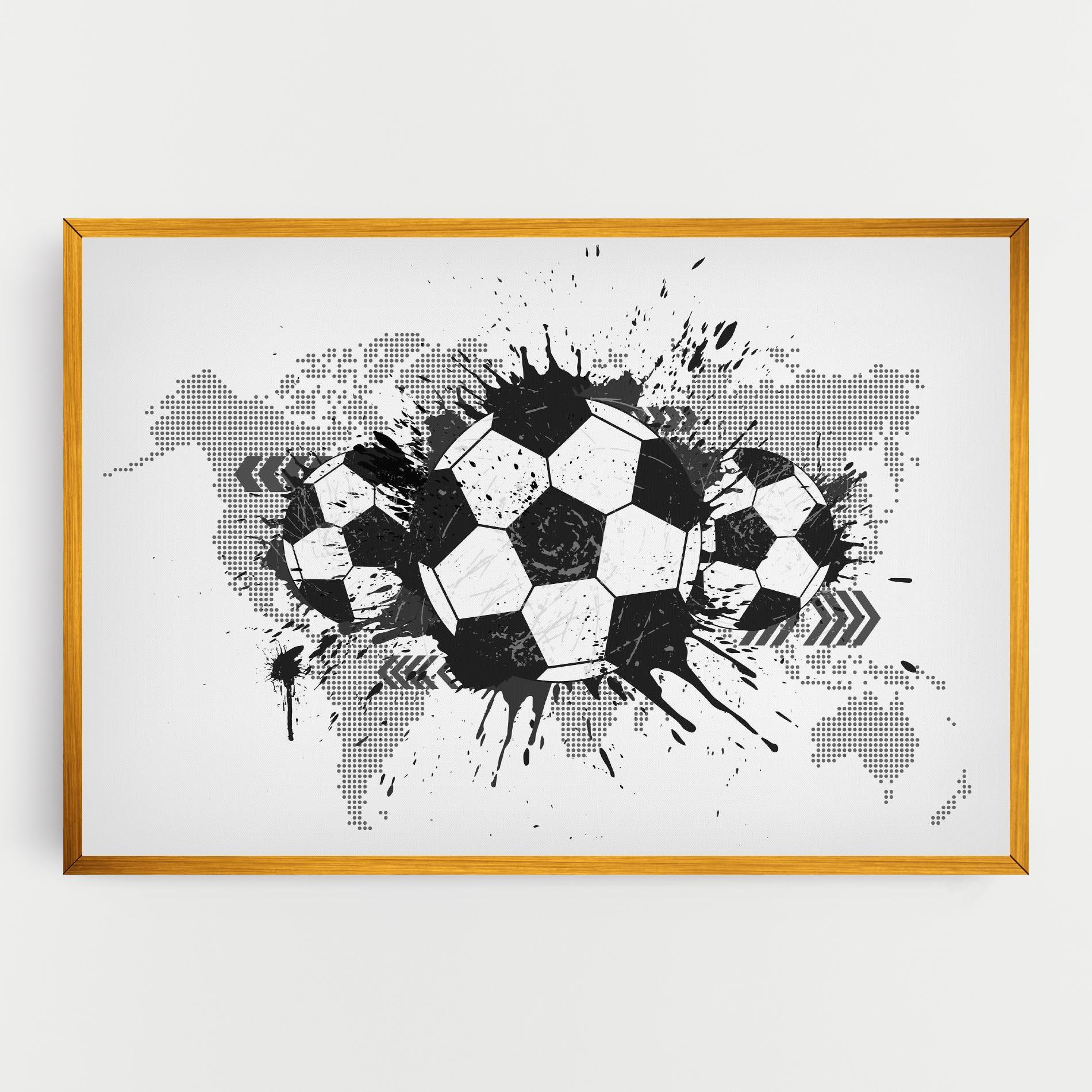 Tablou Canvas Grey Foodball mockup 0