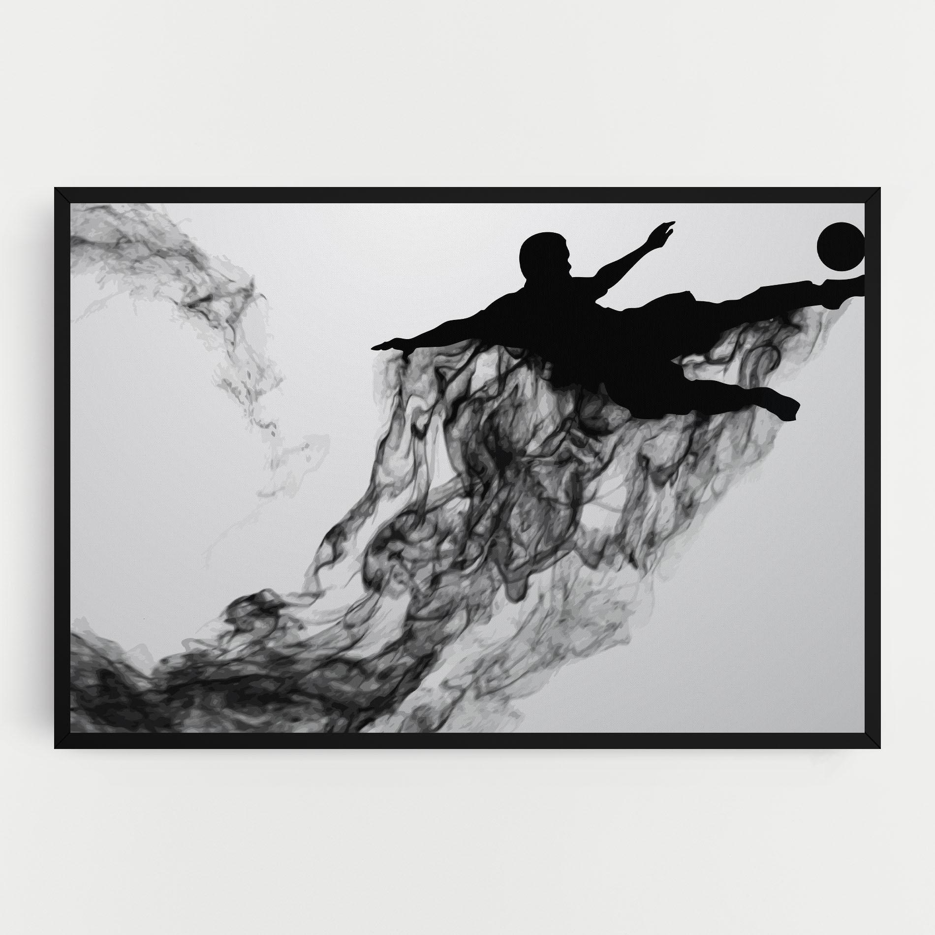 Tablou Canvas Black Smoke Football mockup 0
