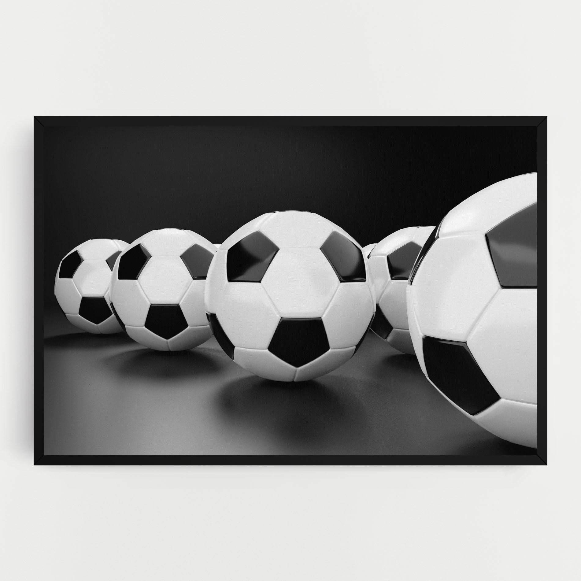 Tablou Canvas Black White Football mockup 0