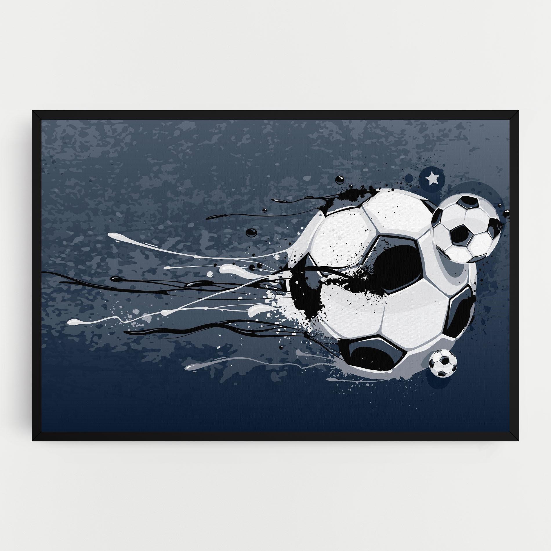 Tablou Canvas Blue Football mockup 0