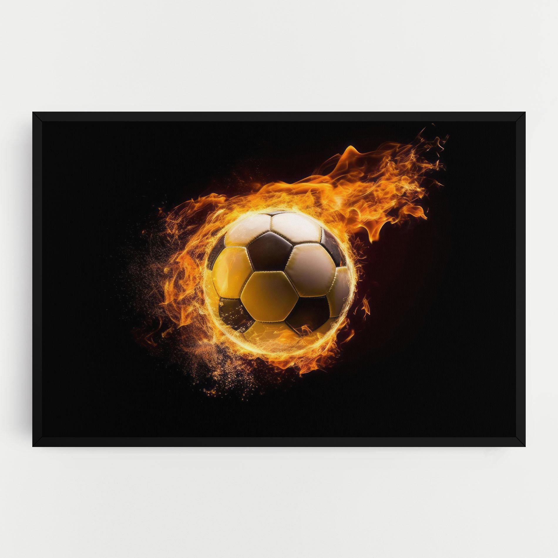Tablou Canvas Fire Football mockup 0