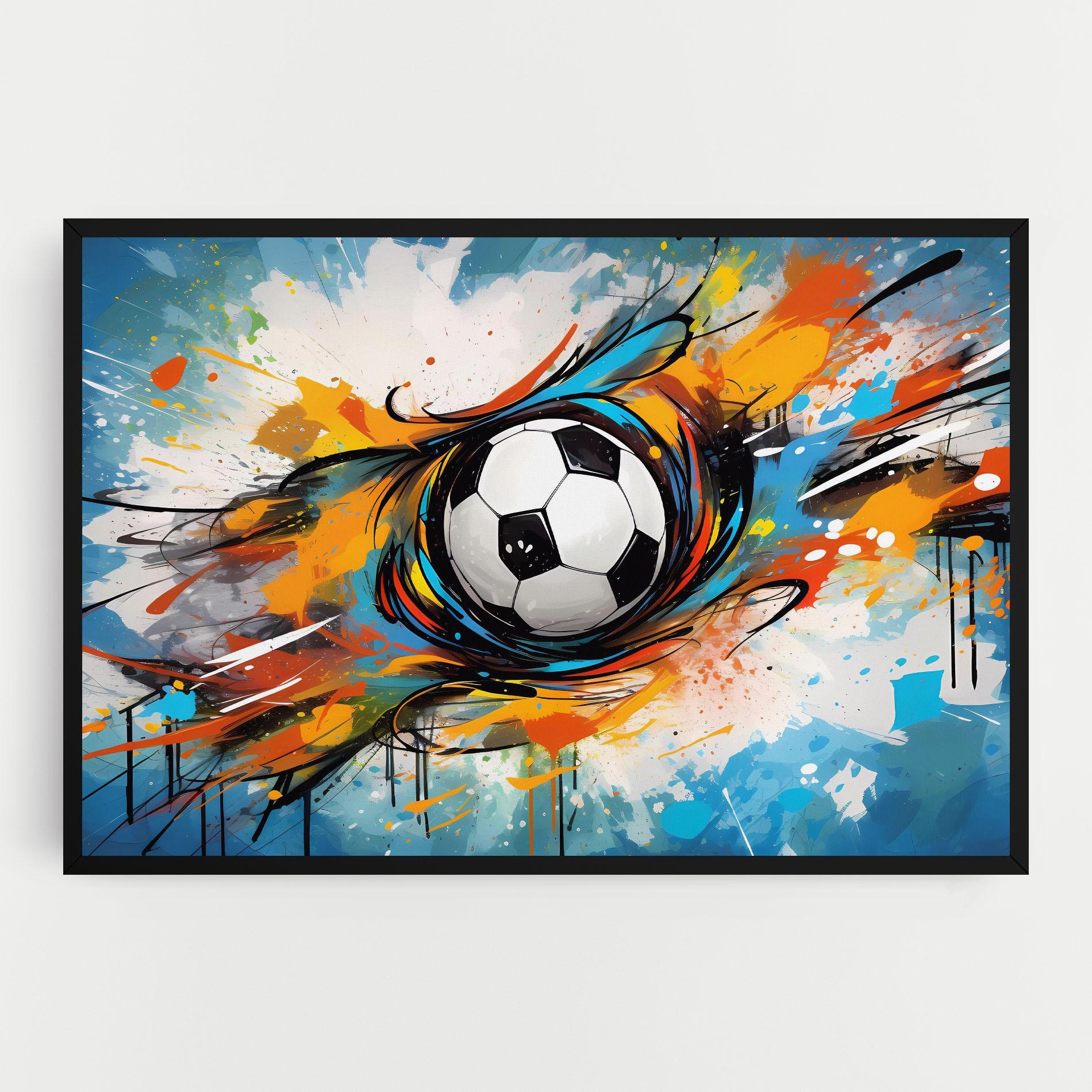 Tablou Canvas Football Flight Graffiti mockup 0