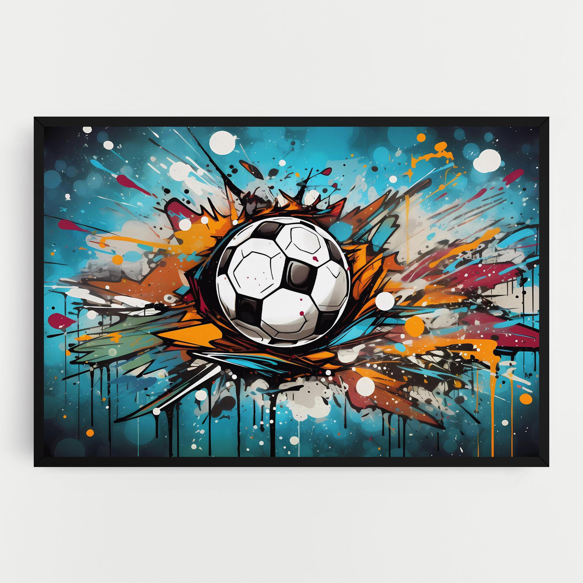 Tablou Canvas Football Graffiti Style mockup 0