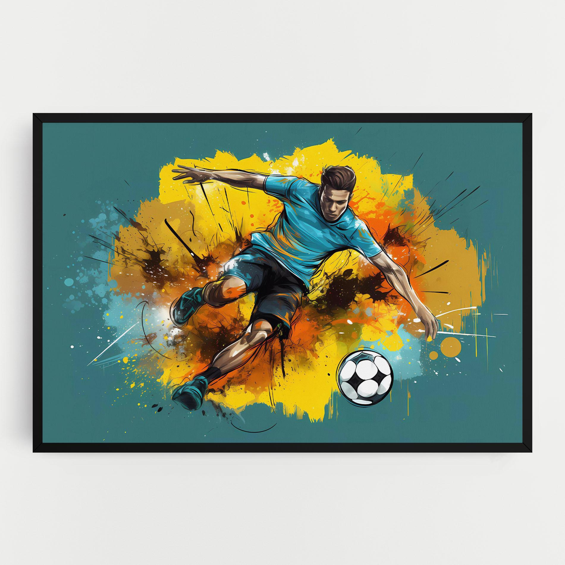 Tablou Canvas Football Player Painting mockup 0