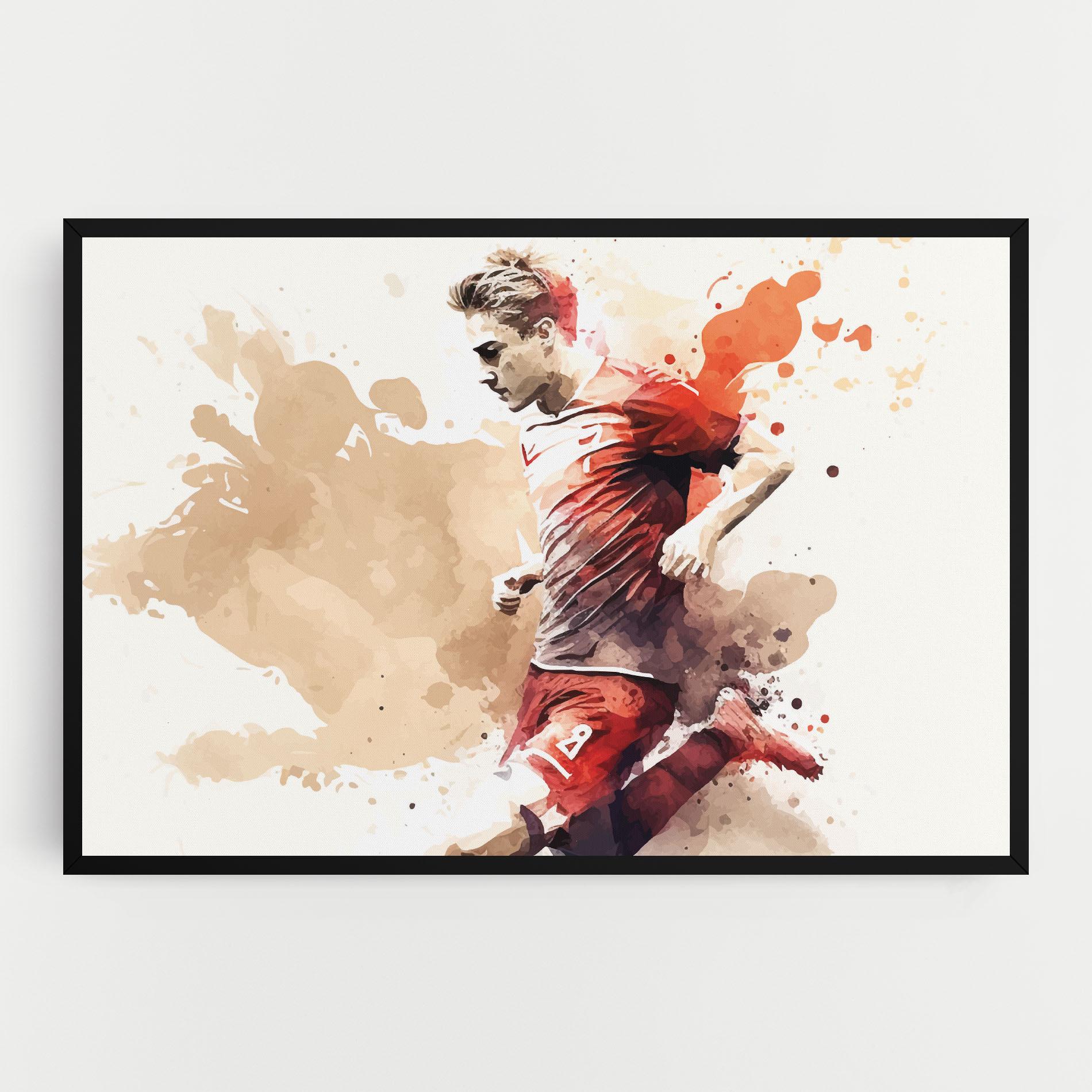 Tablou Canvas Football Red Cream mockup 0