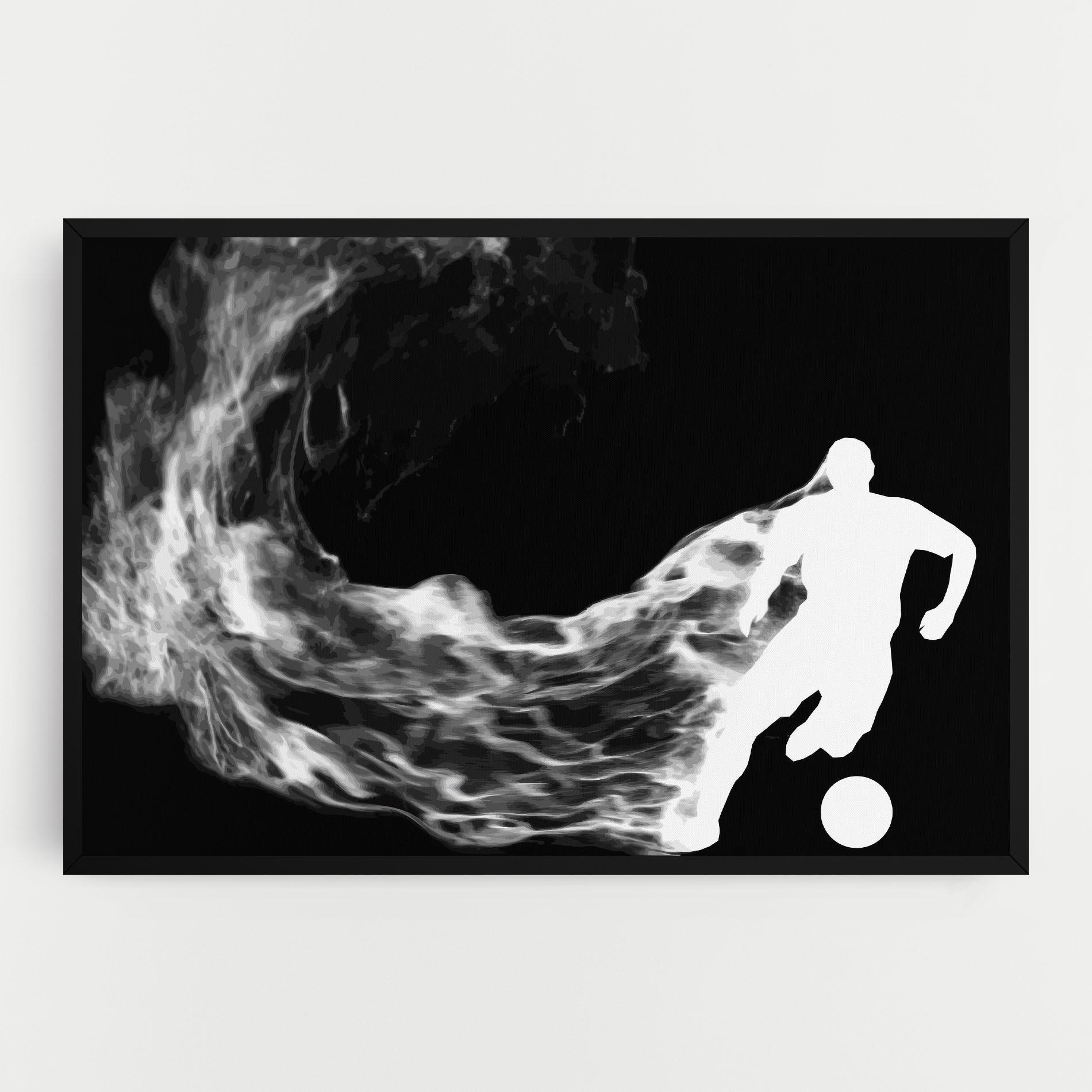 Tablou Canvas Football White Smoke mockup 0
