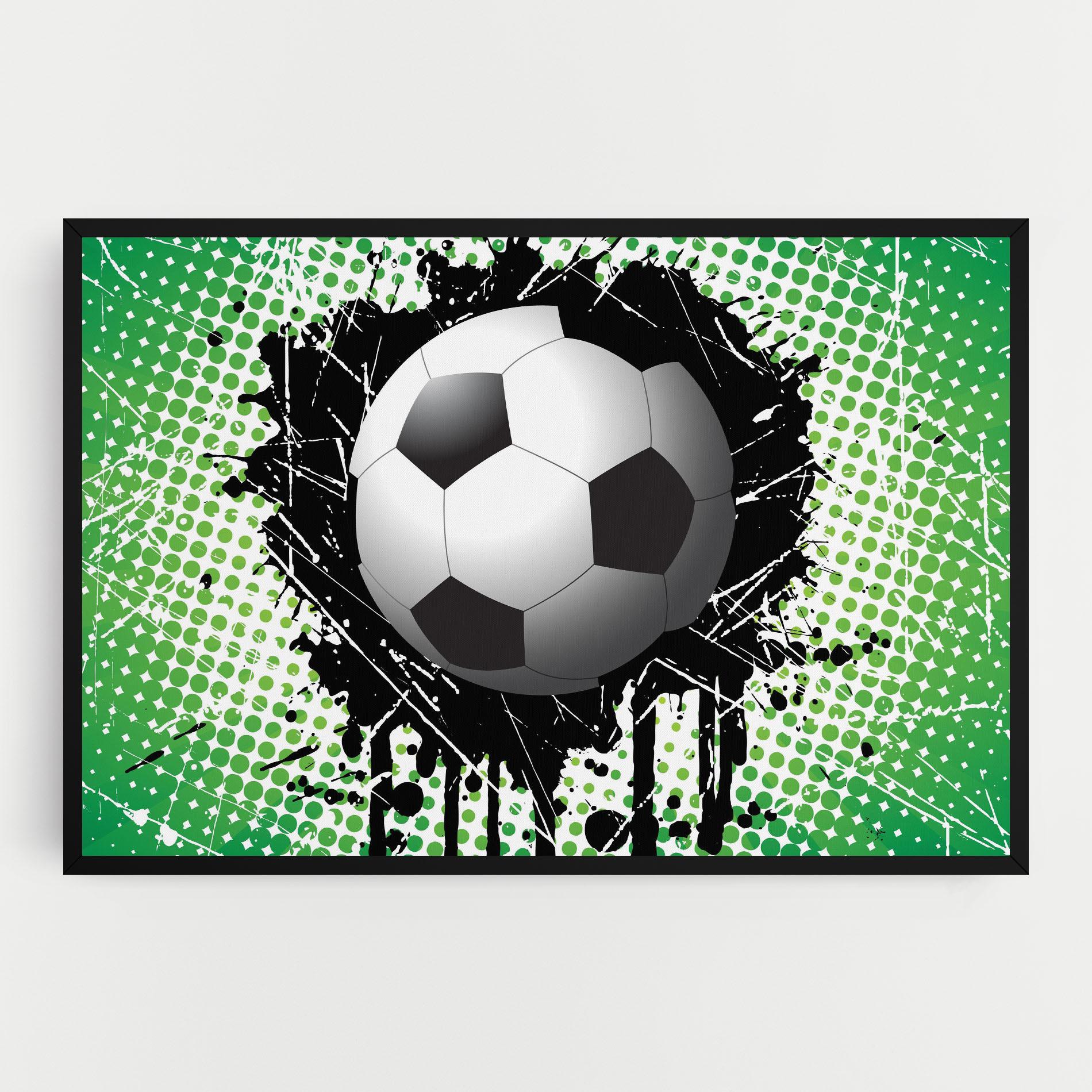 Tablou Canvas Green Black Football mockup 0