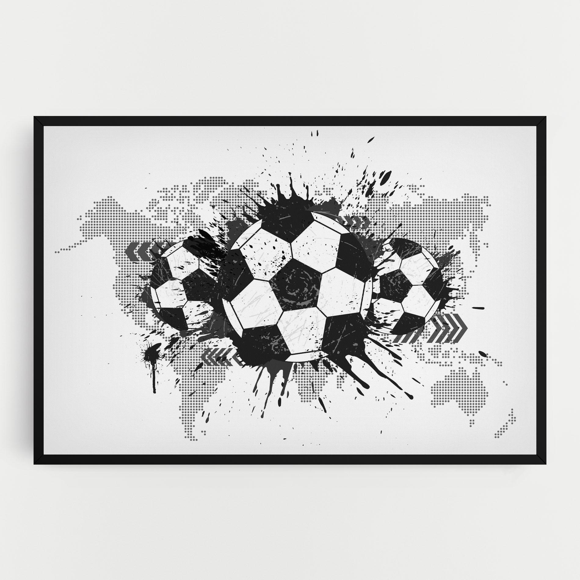 Tablou Canvas Grey Foodball mockup 0