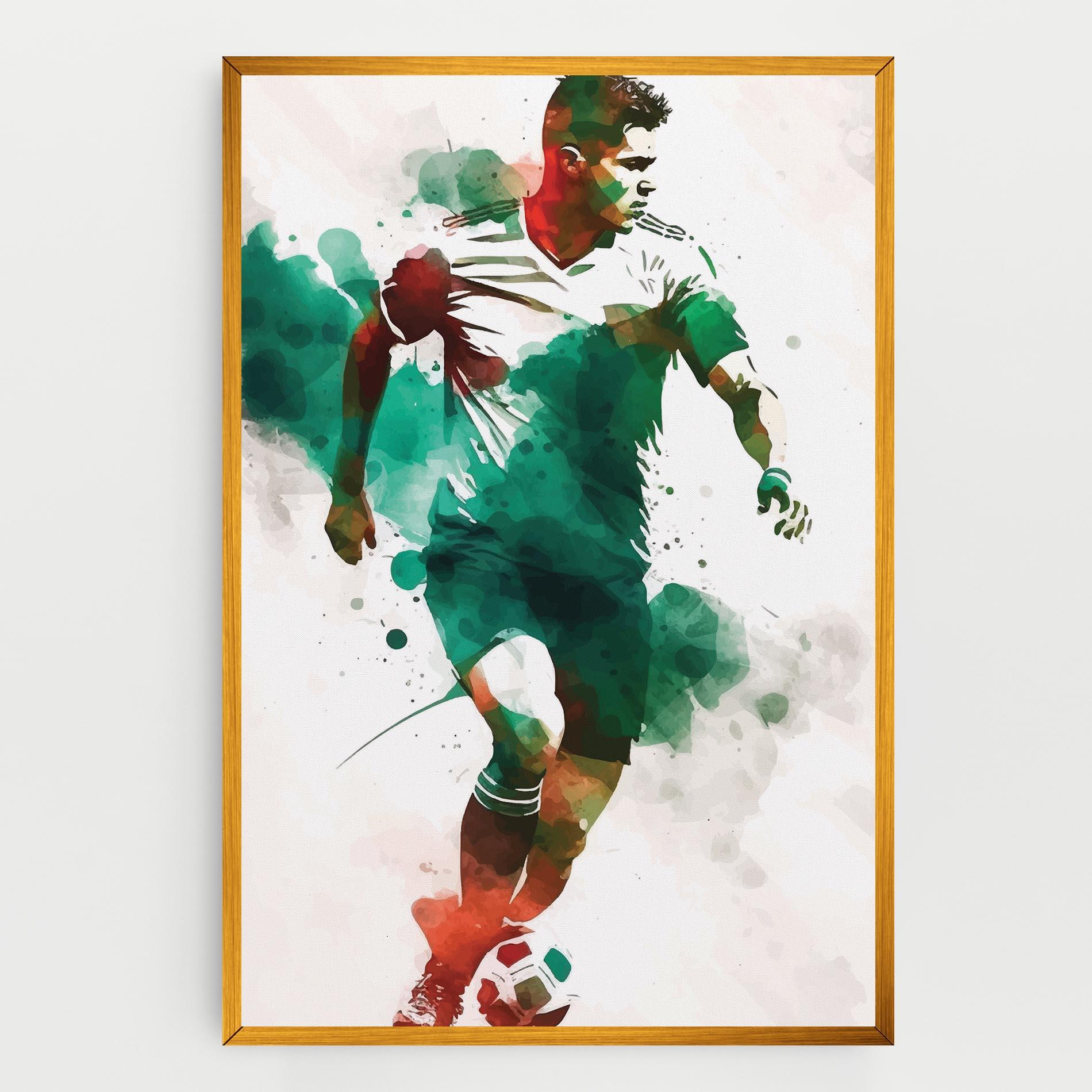 Tablou Canvas Green Football mockup 0