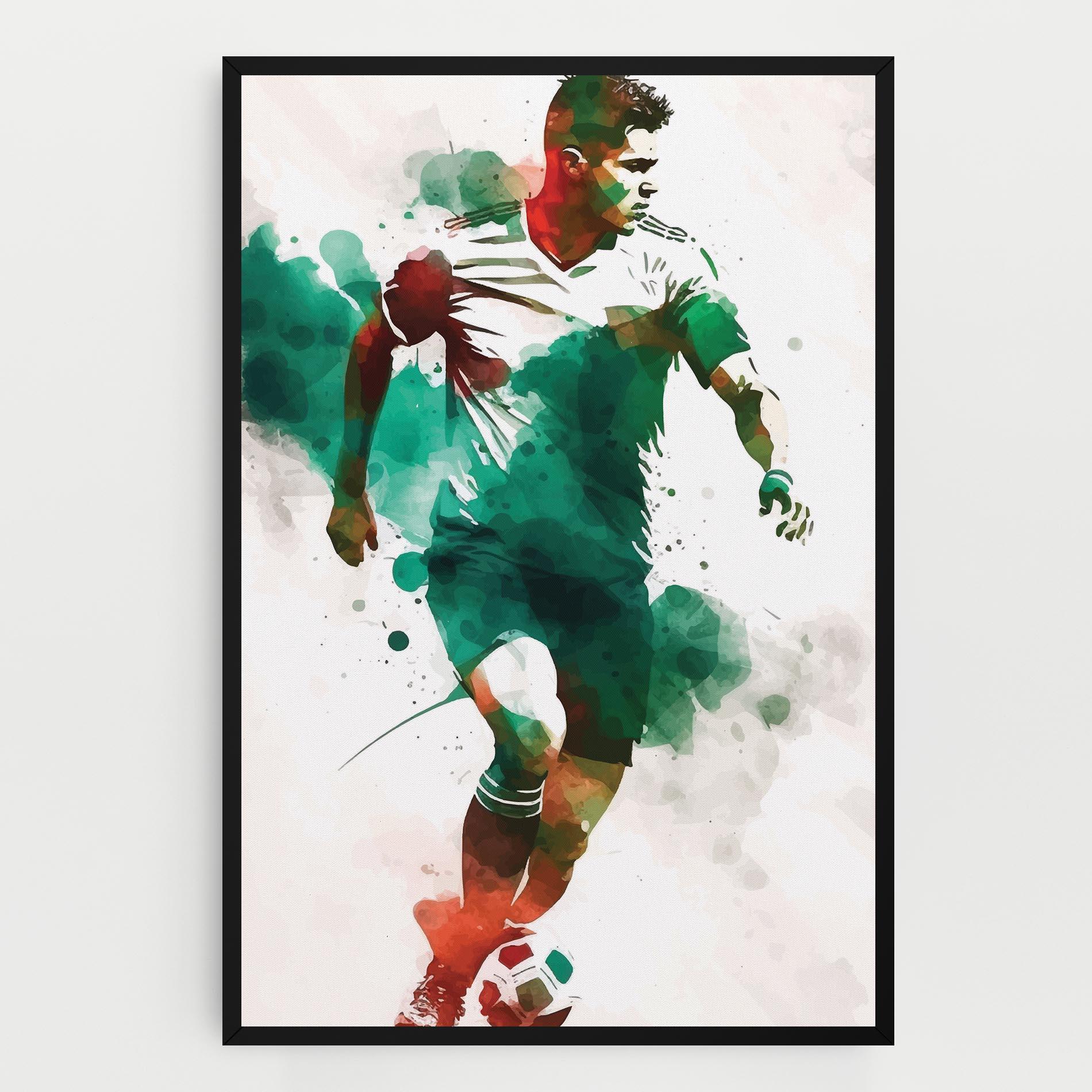 Tablou Canvas Green Football mockup 0