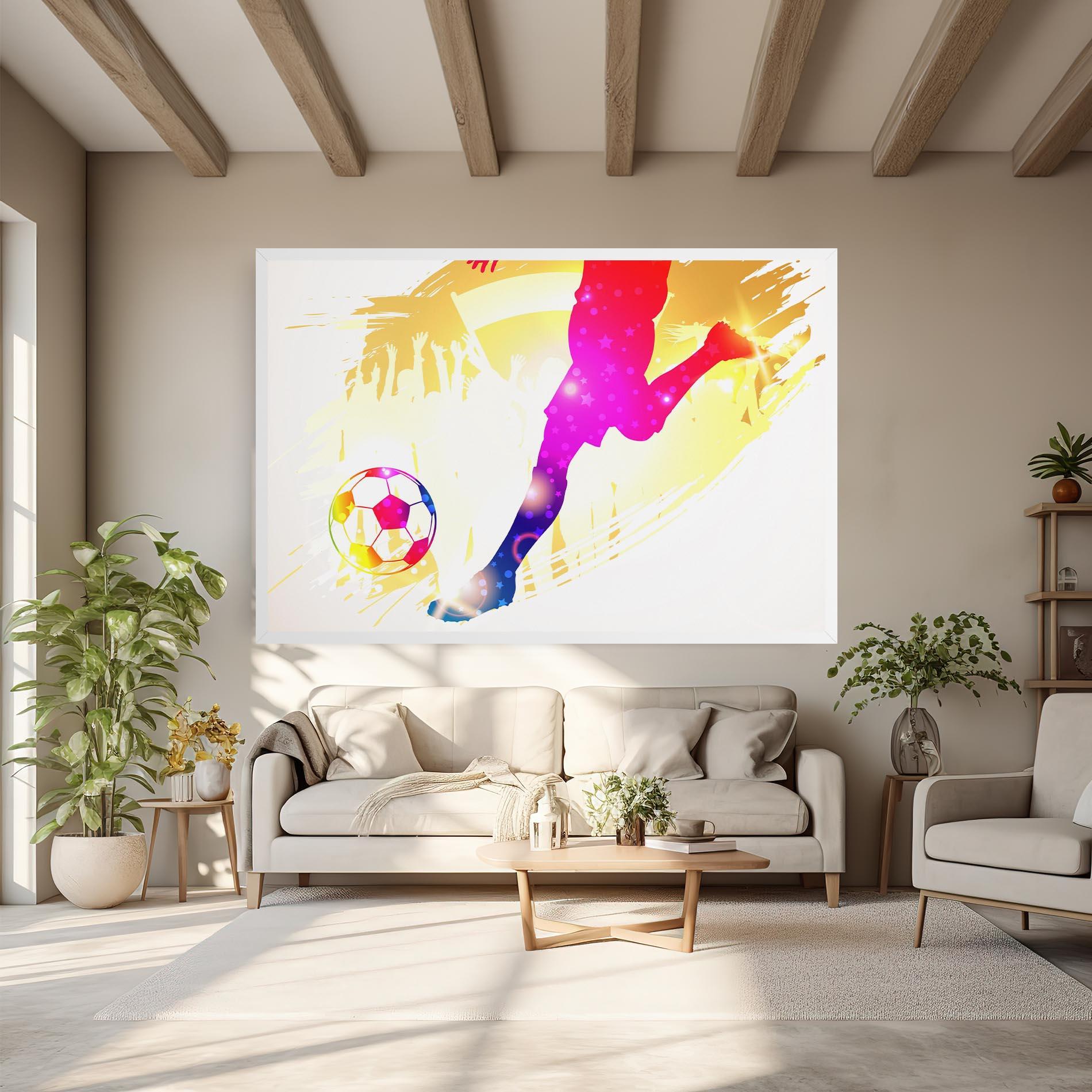 Tablou Canvas Football Gold Art mockup 6