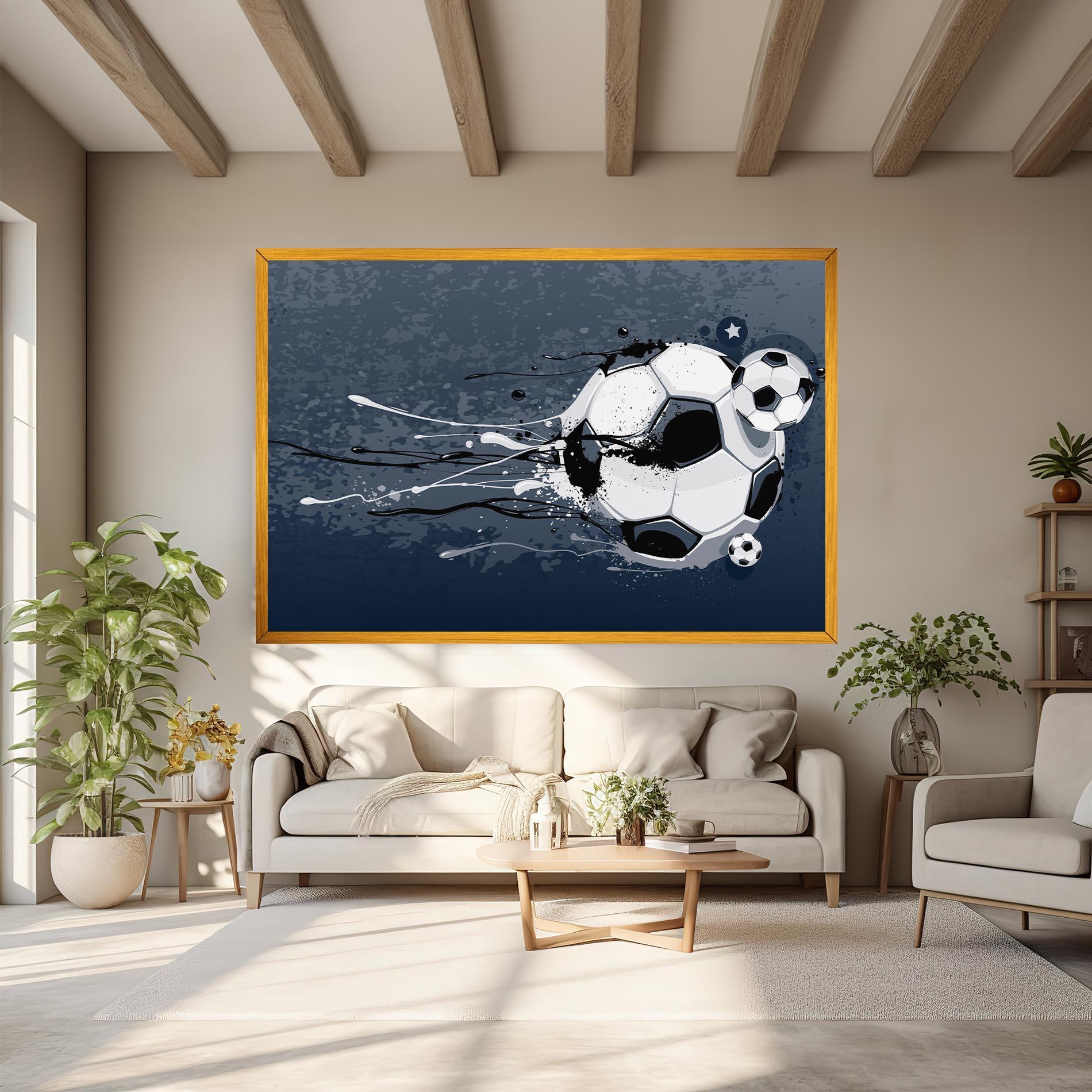 Tablou Canvas Blue Football mockup 6