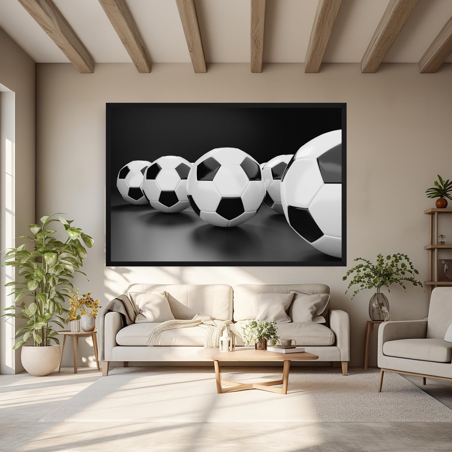 Black White Football mockup 6