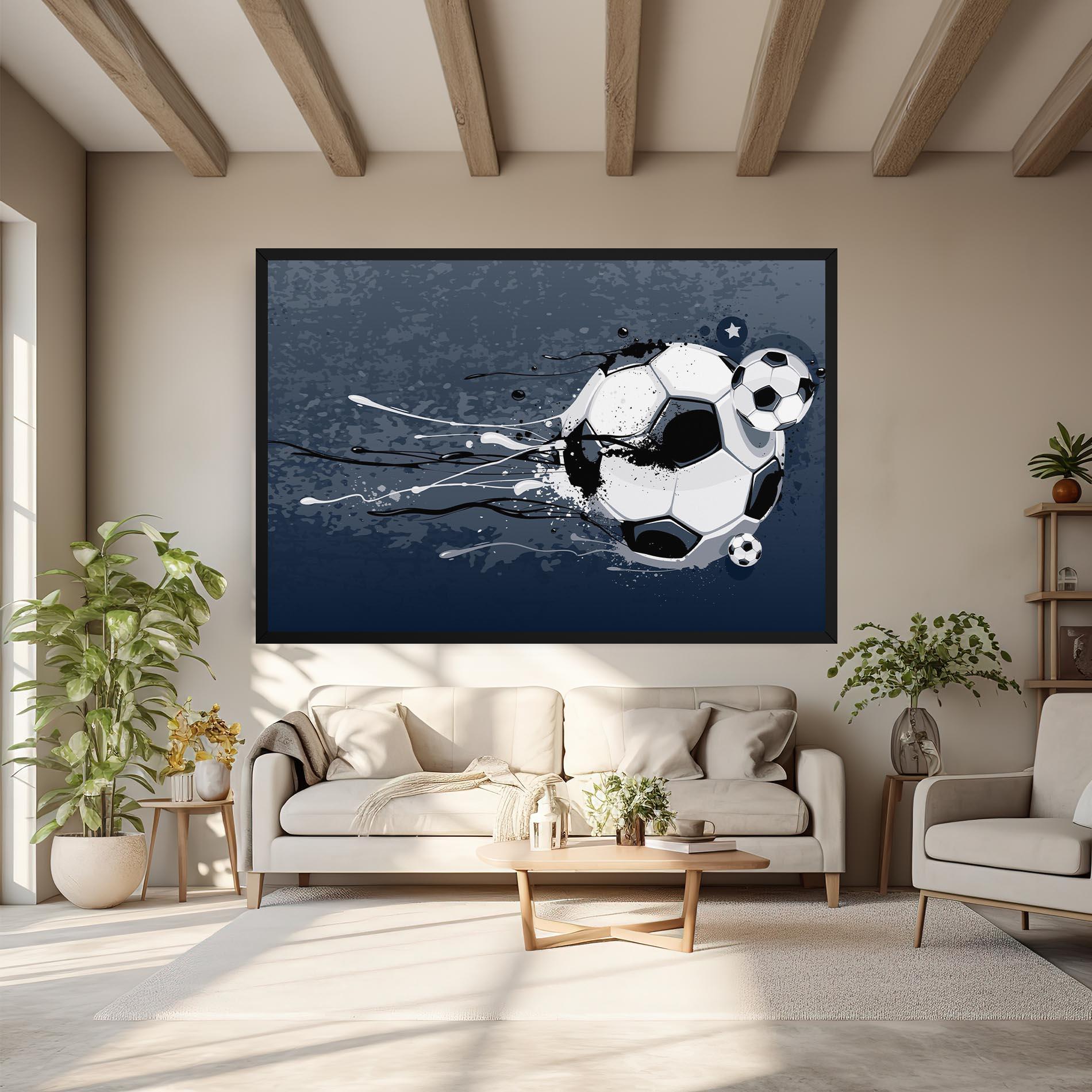 Tablou Canvas Blue Football mockup 6