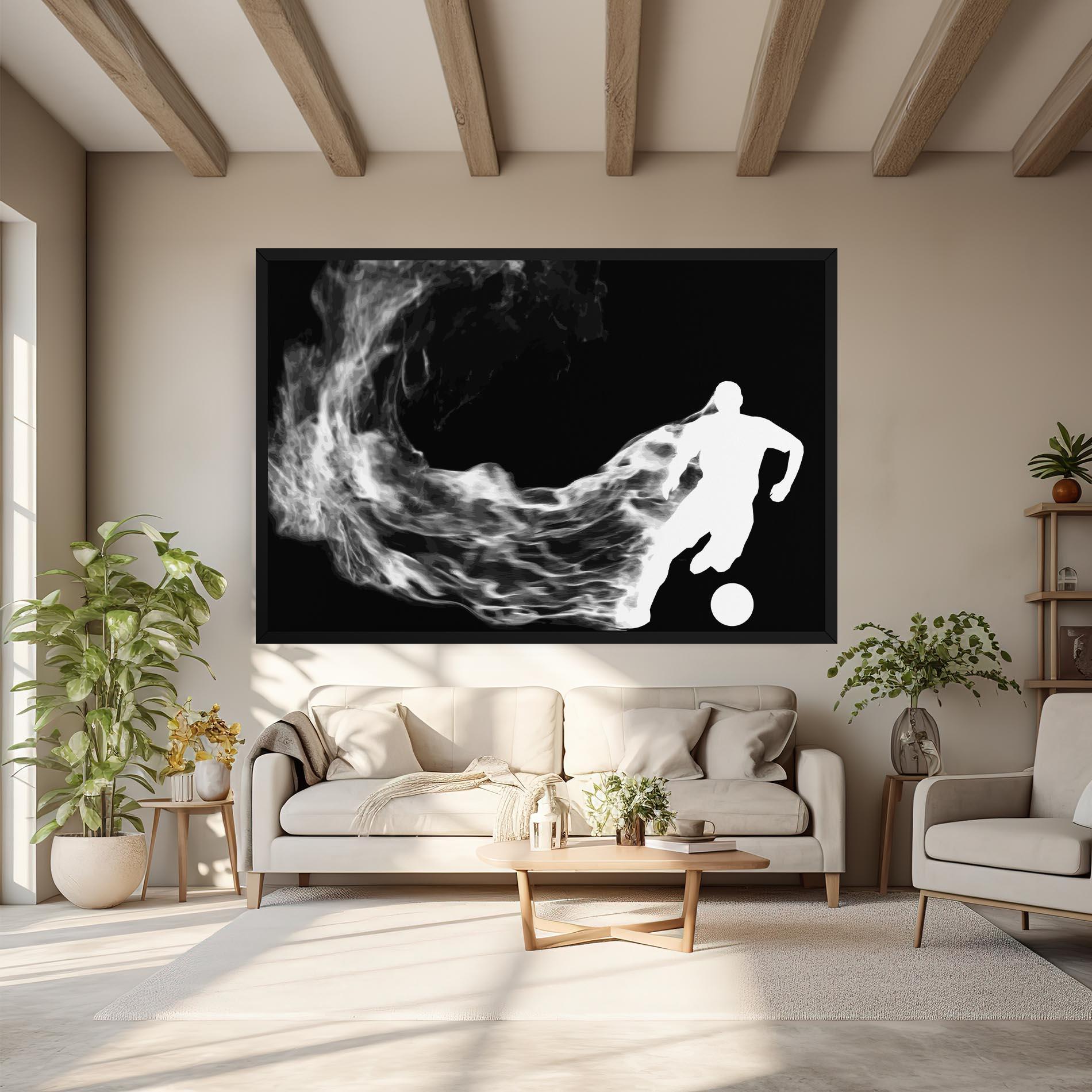 Tablou Canvas Football White Smoke mockup 6