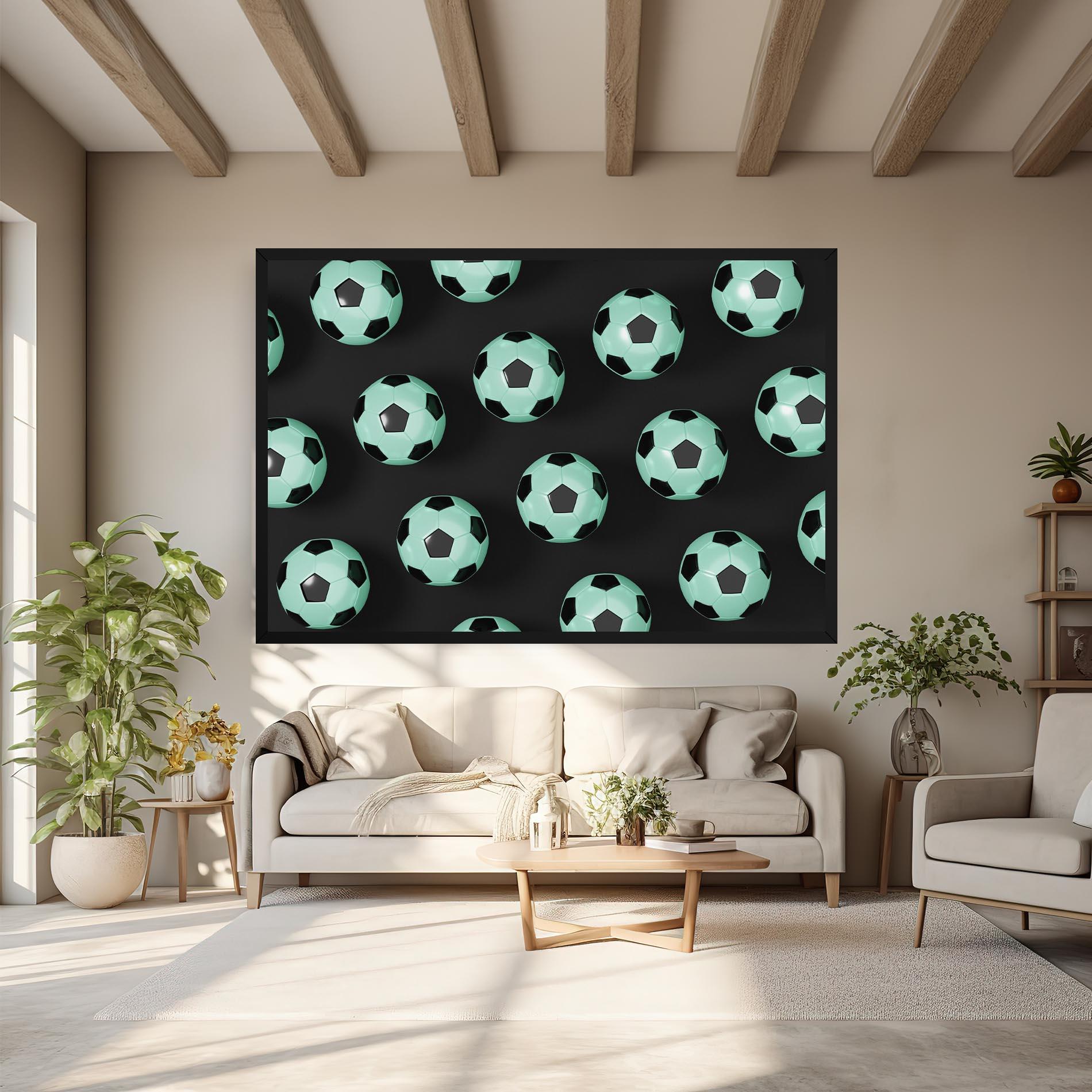 Tablou Canvas Green Light Football mockup 6