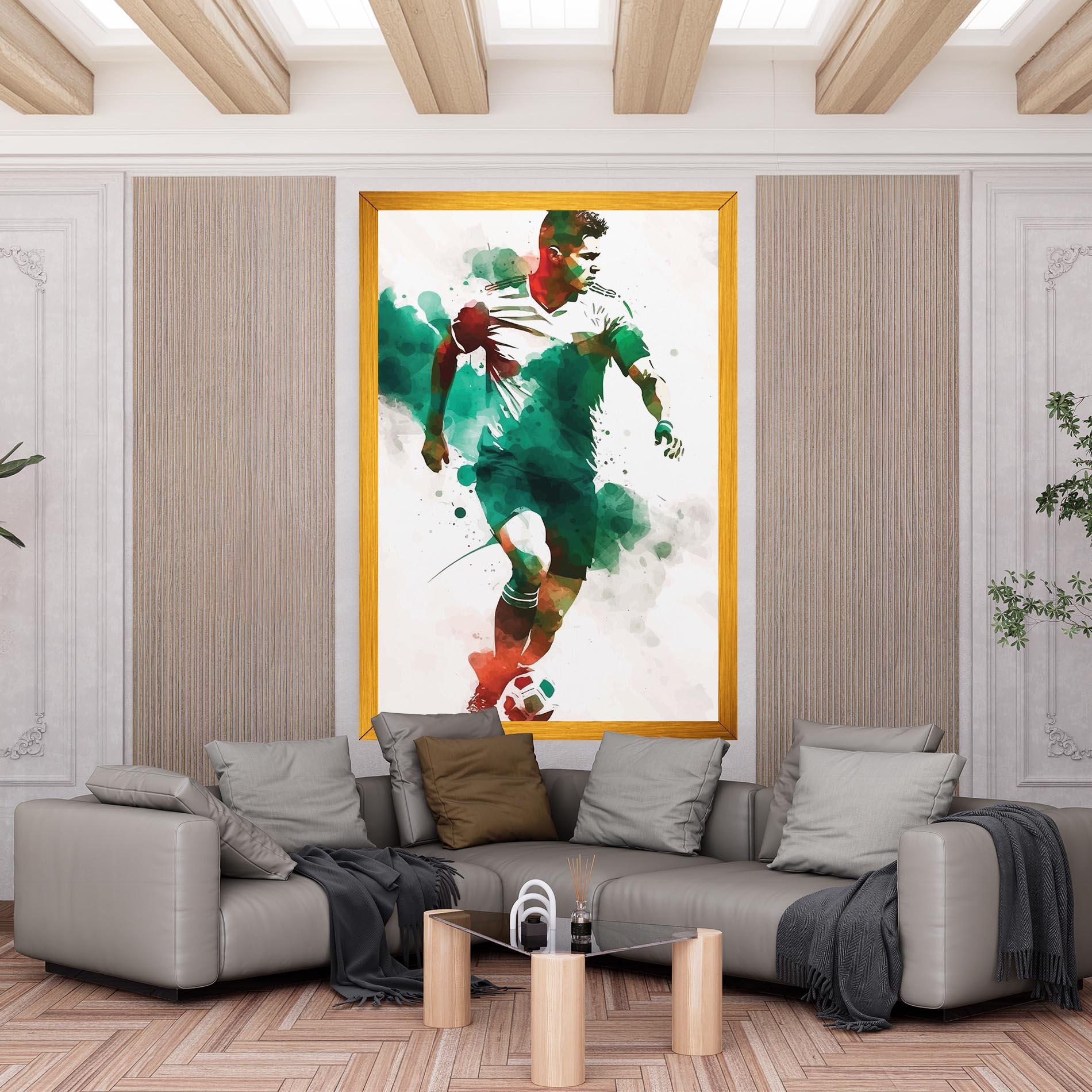 Tablou Canvas Green Football mockup 6