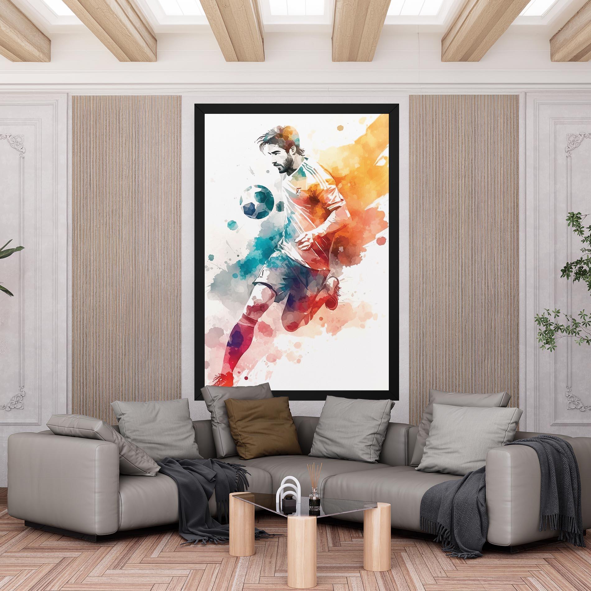 Tablou Canvas Football Watercolor mockup 6