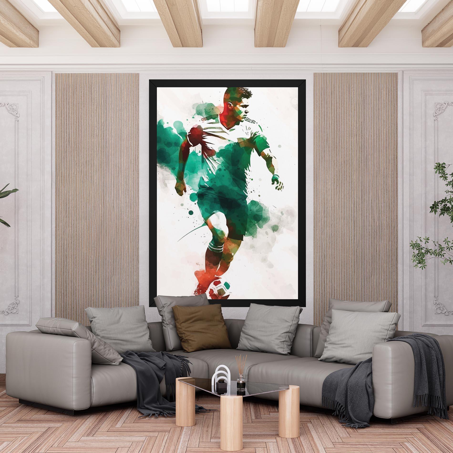 Tablou Canvas Green Football mockup 6