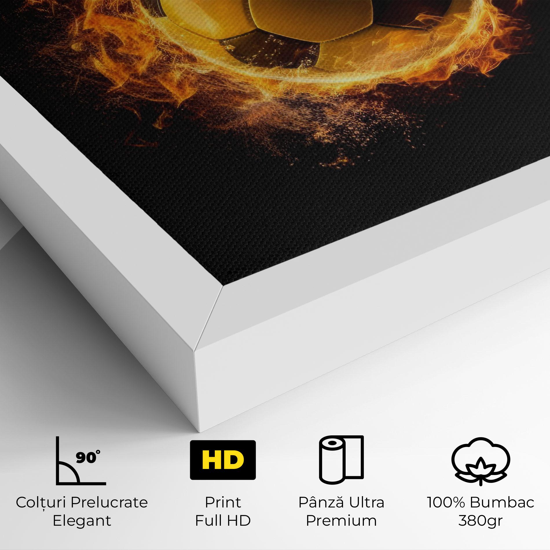 Tablou Canvas Fire Football mockup 4