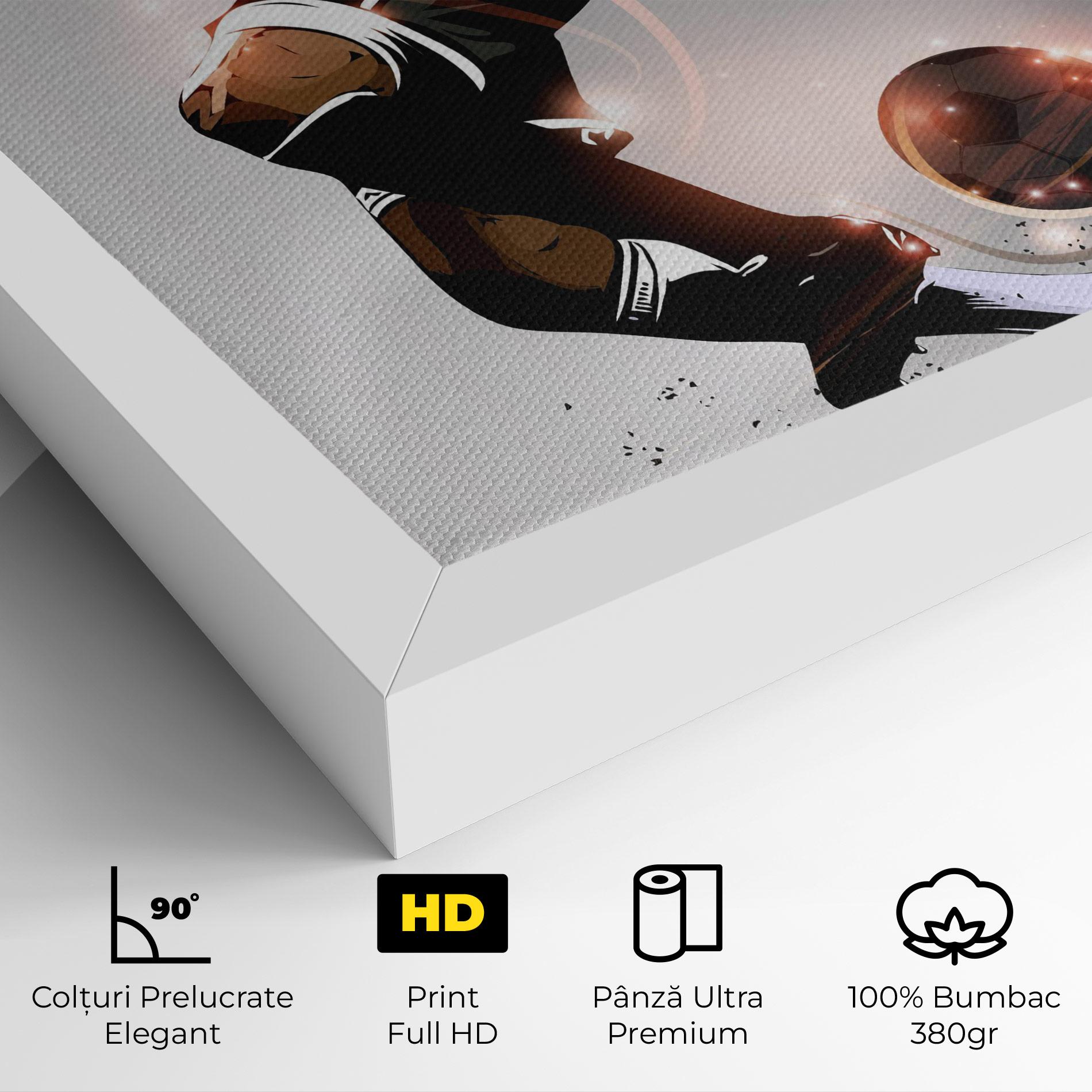 Tablou Canvas Football Jump mockup 4