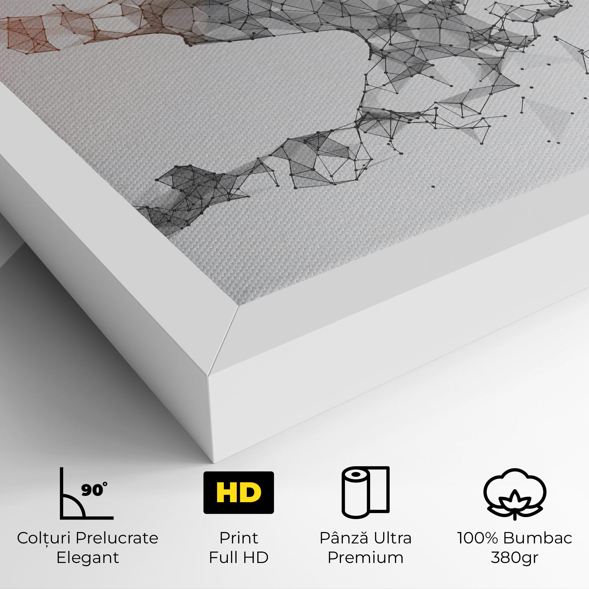 Tablou Canvas Football Orange Ball mockup 4