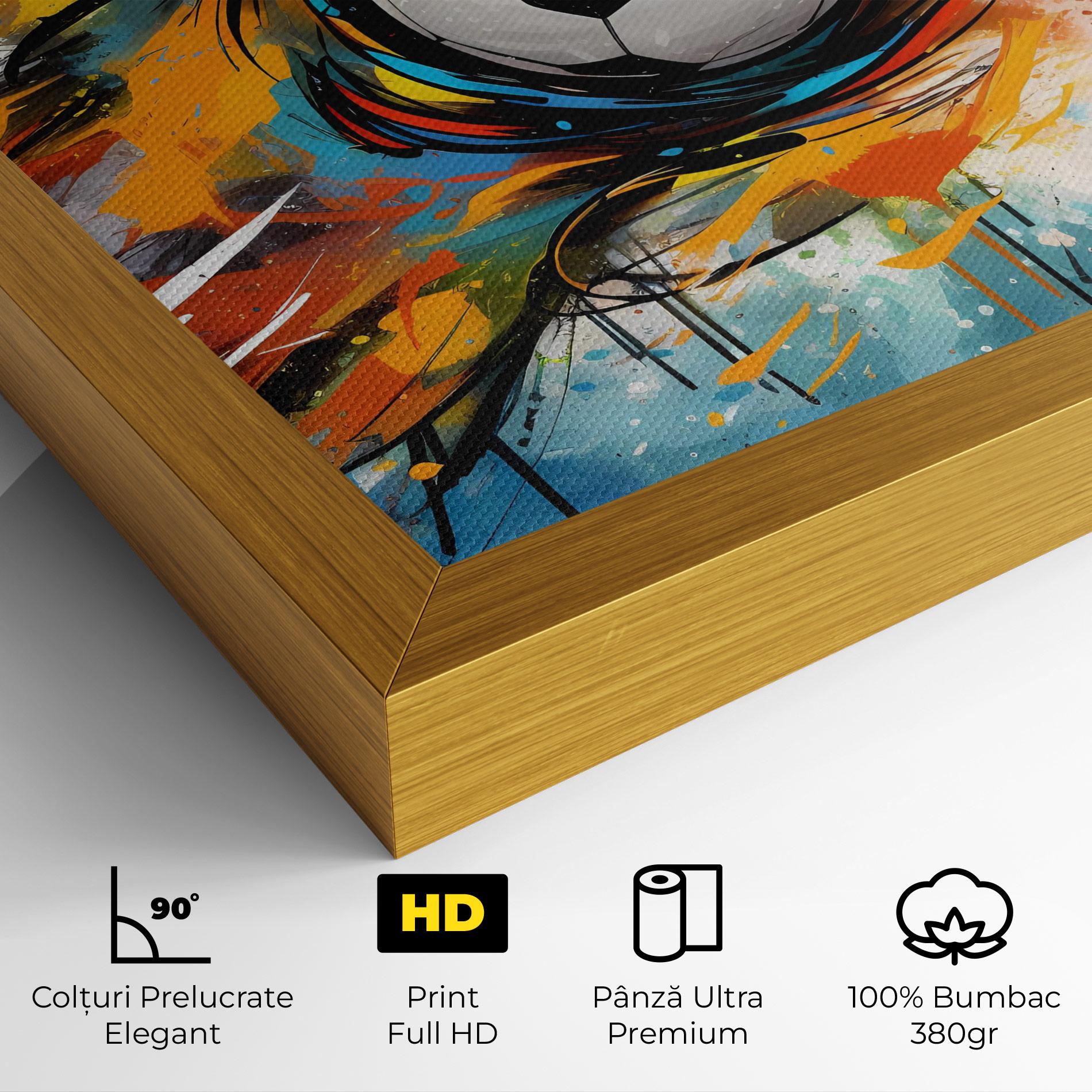 Tablou Canvas Football Flight Graffiti mockup 4