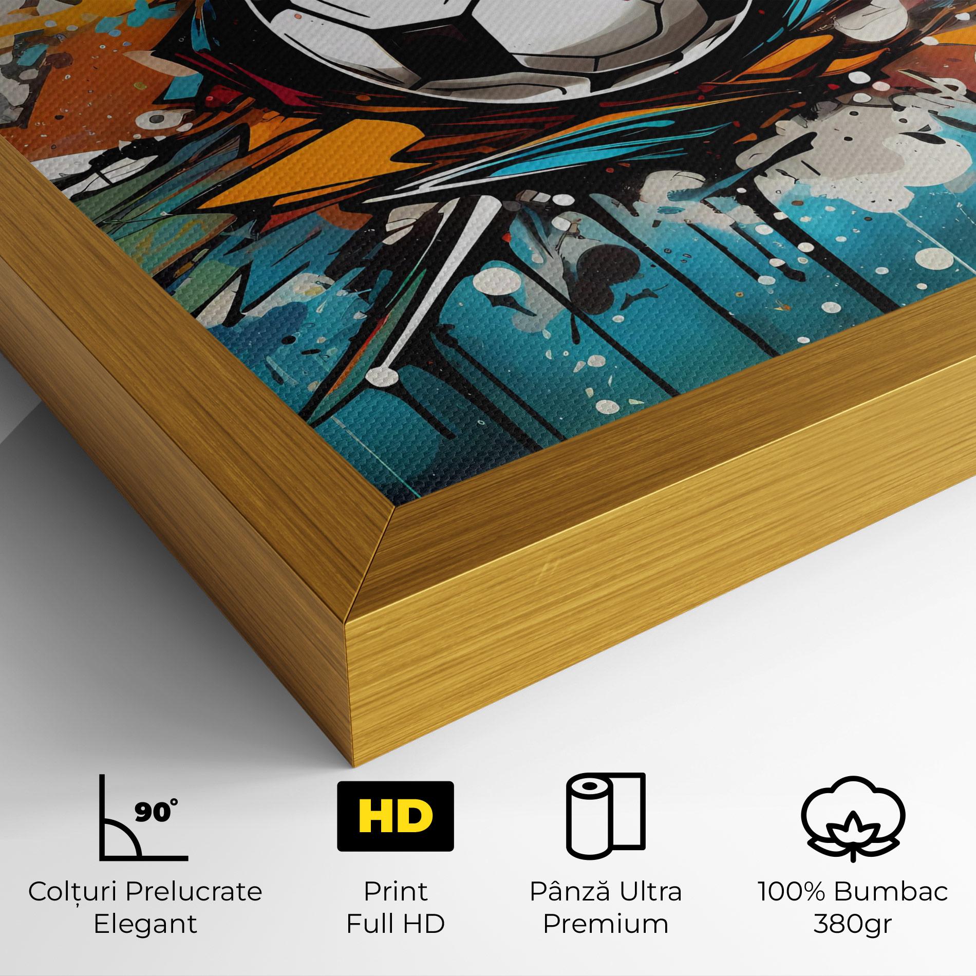 Tablou Canvas Football Graffiti Style mockup 4
