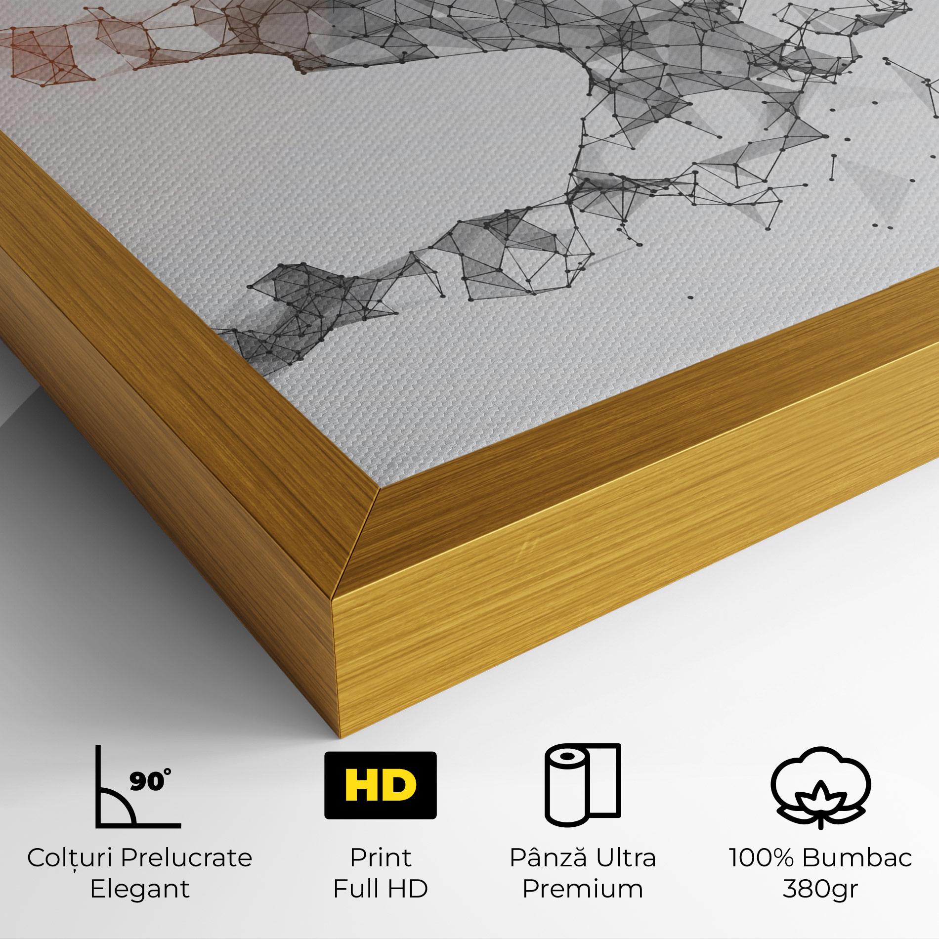 Tablou Canvas Football Orange Ball mockup 4