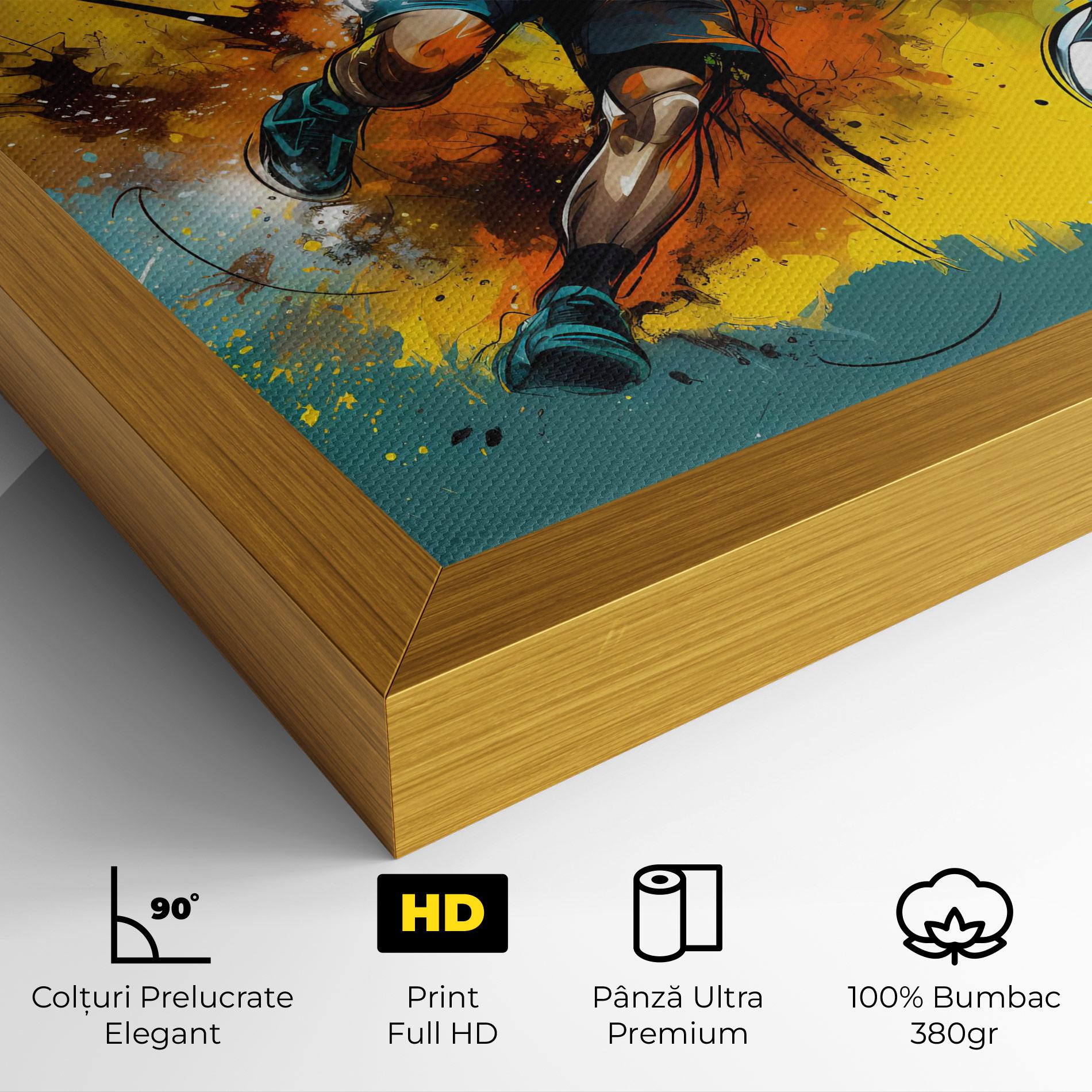 Tablou Canvas Football Player Painting mockup 4