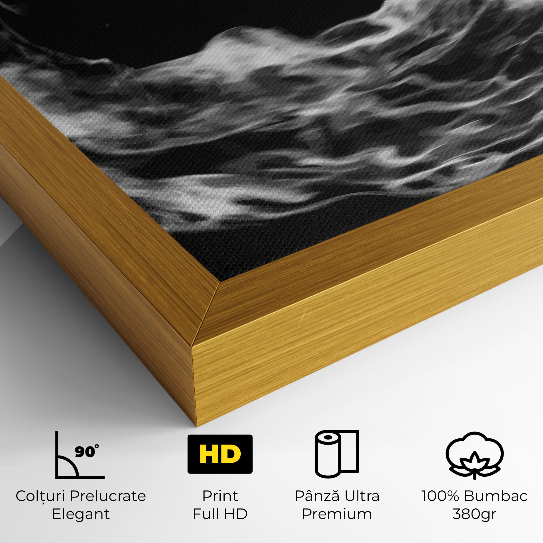 Tablou Canvas Football White Smoke mockup 4