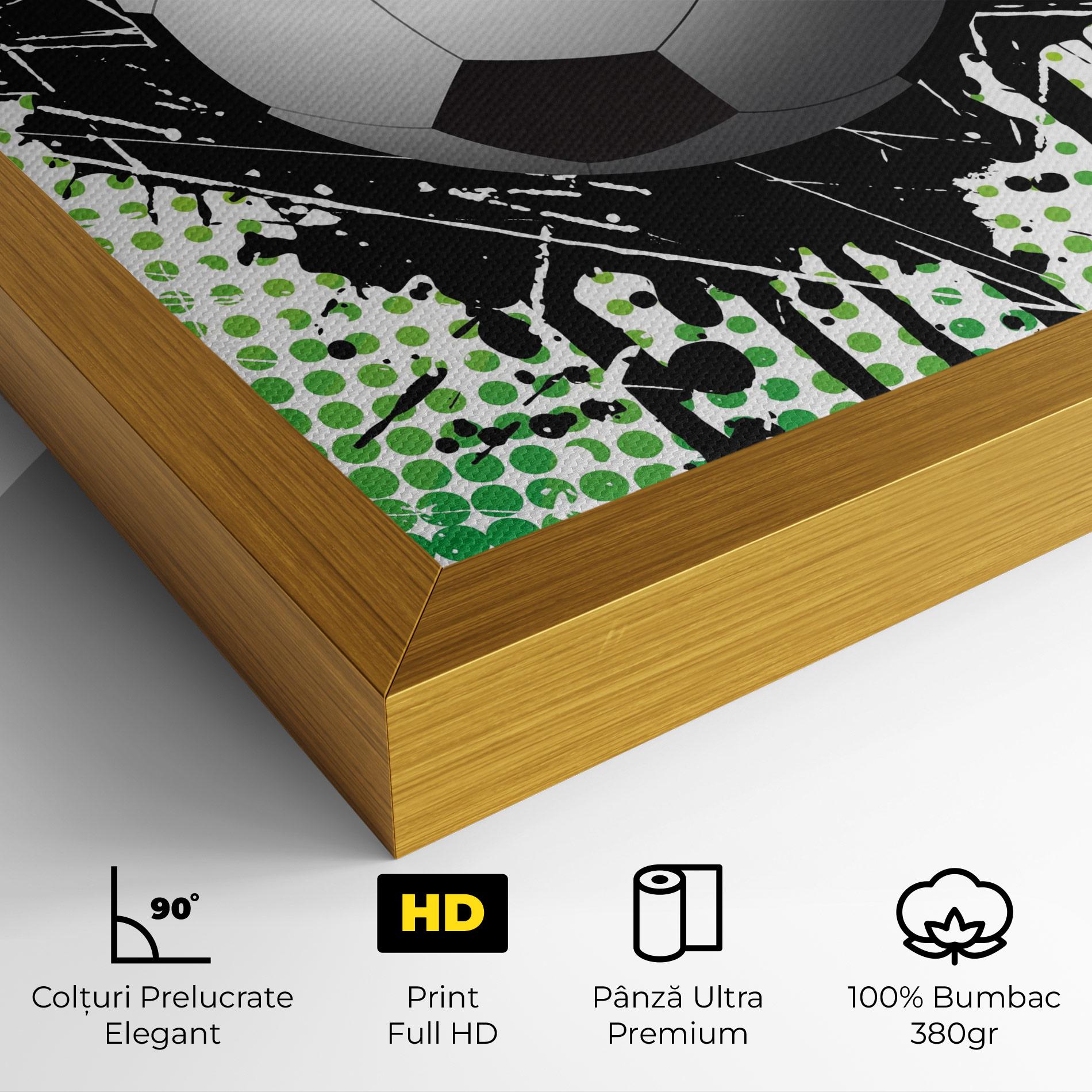 Tablou Canvas Green Black Football mockup 4