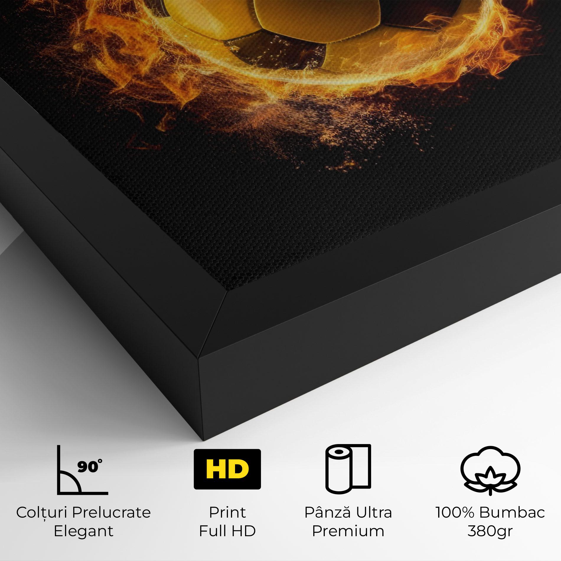 Tablou Canvas Fire Football mockup 4