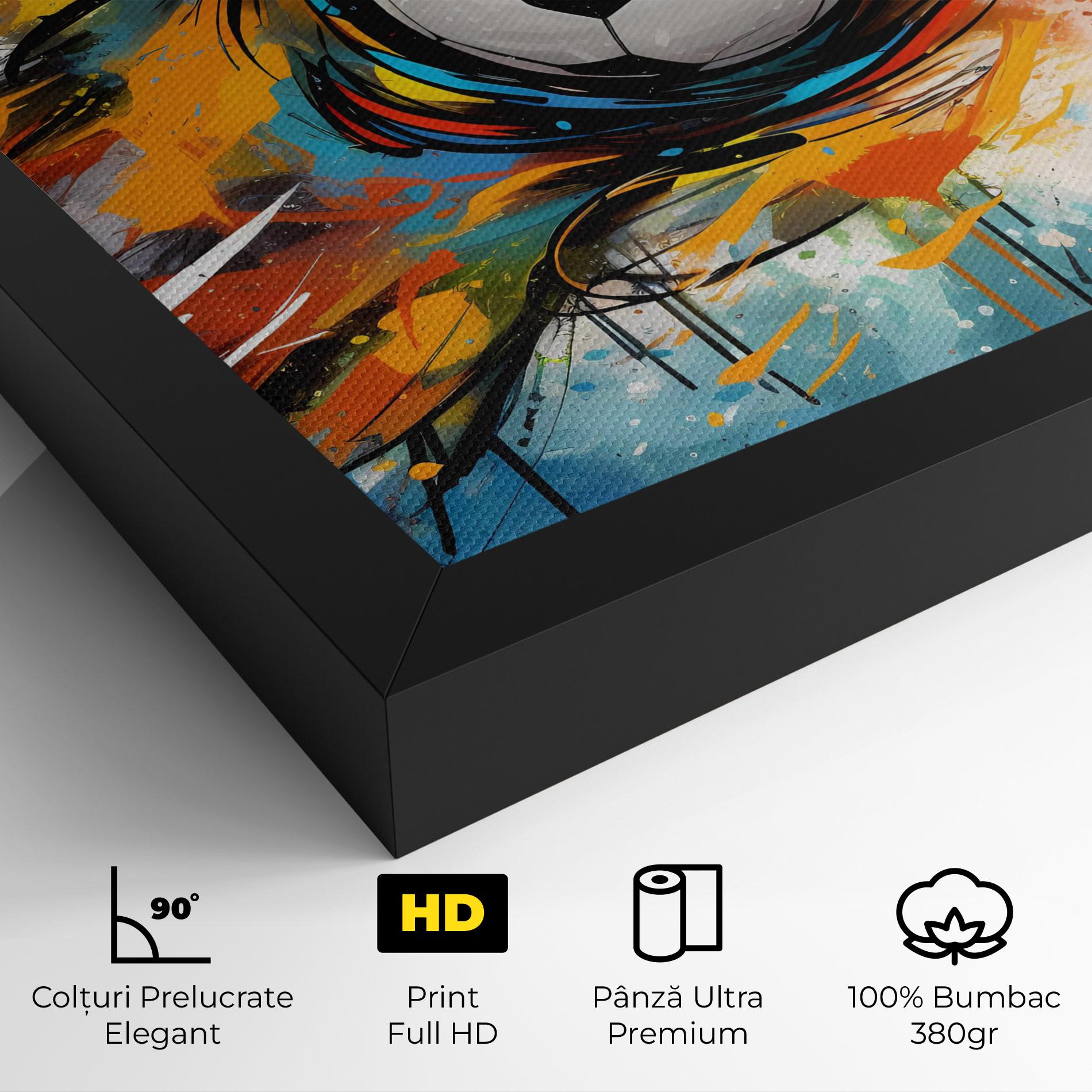 Tablou Canvas Football Flight Graffiti mockup 4